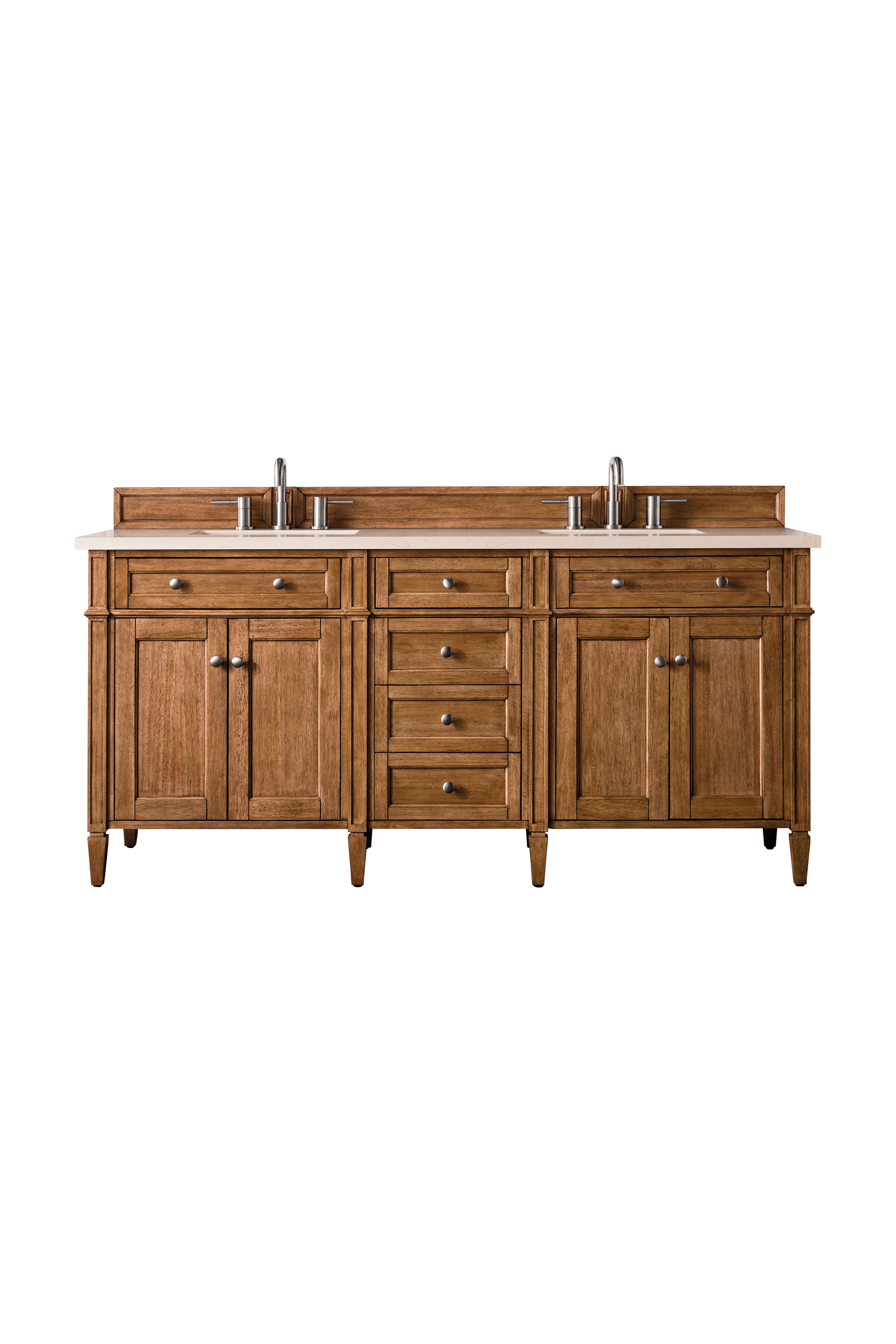 James Martin Vanities Brittany 72" Double Vanity - Saddle Brown
