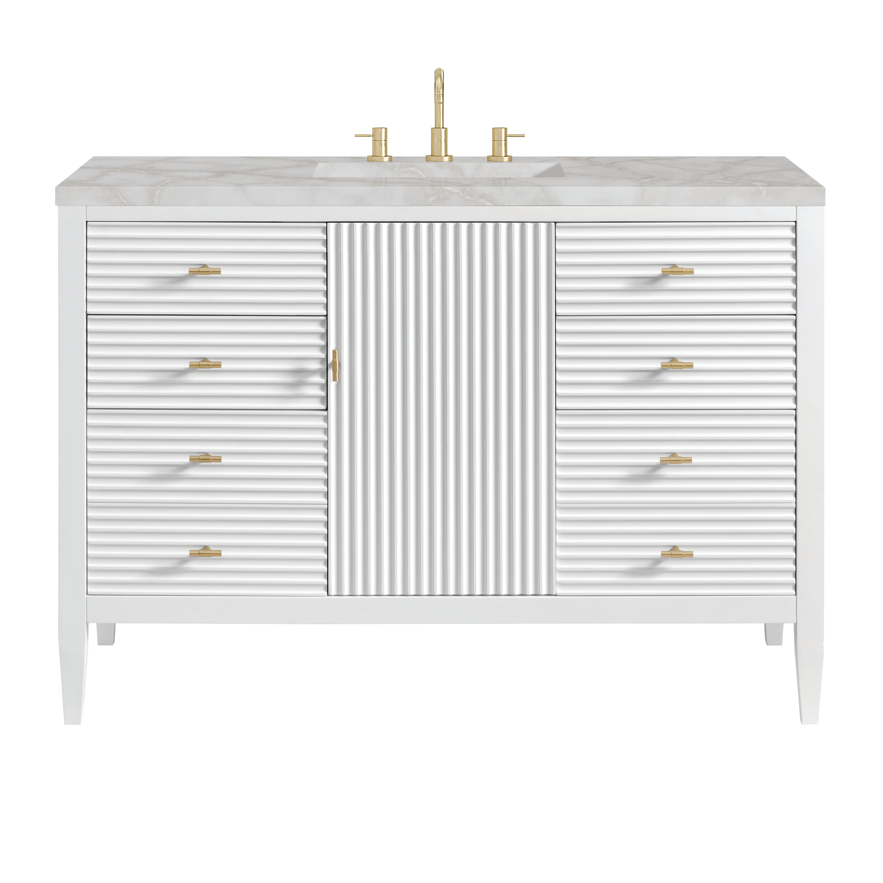 James Martin Vanities Myrrin 48" Vanity - Bright White