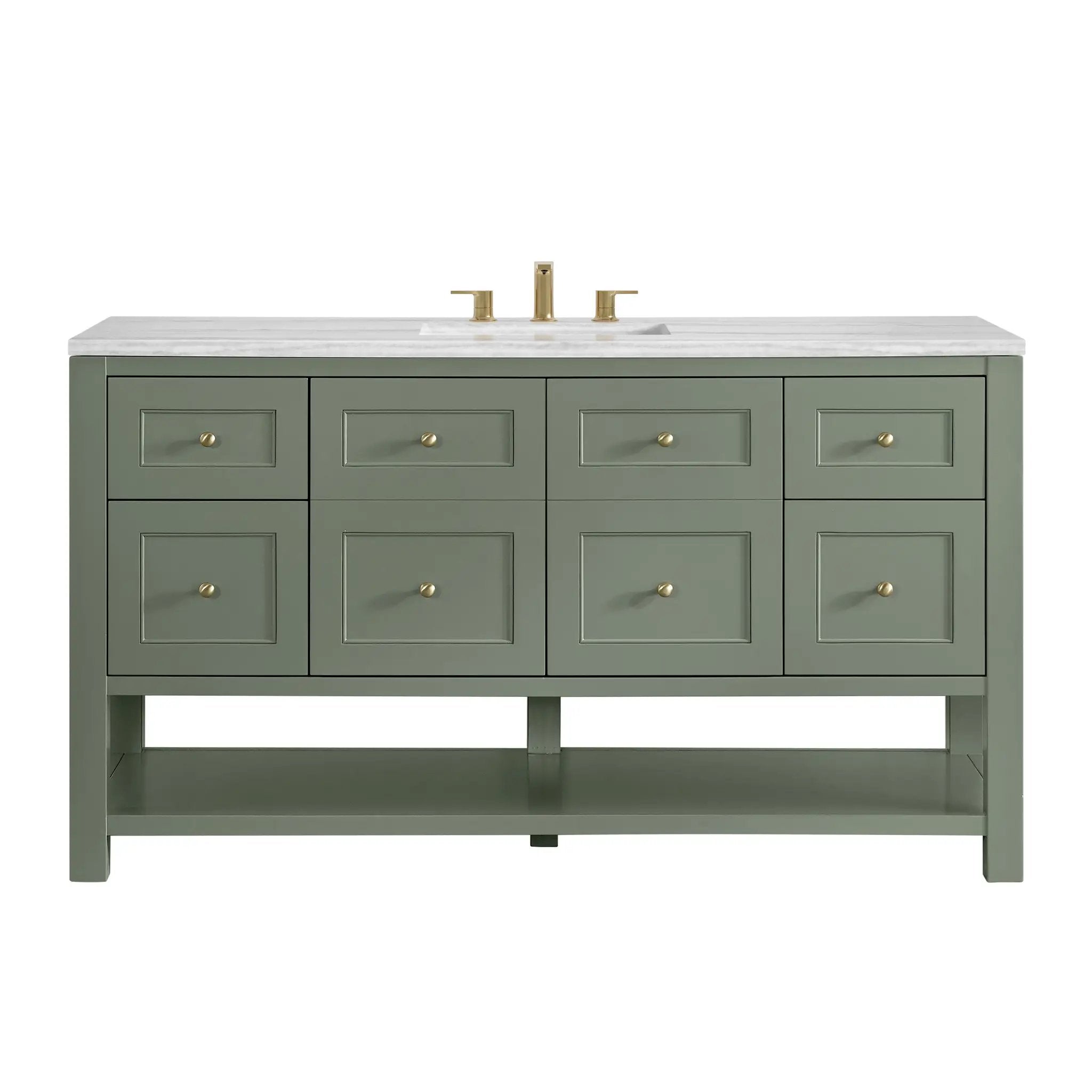 James Martin Breckenridge 60" Single Vanity Set - Smokey Celadon by James Martin Vanities