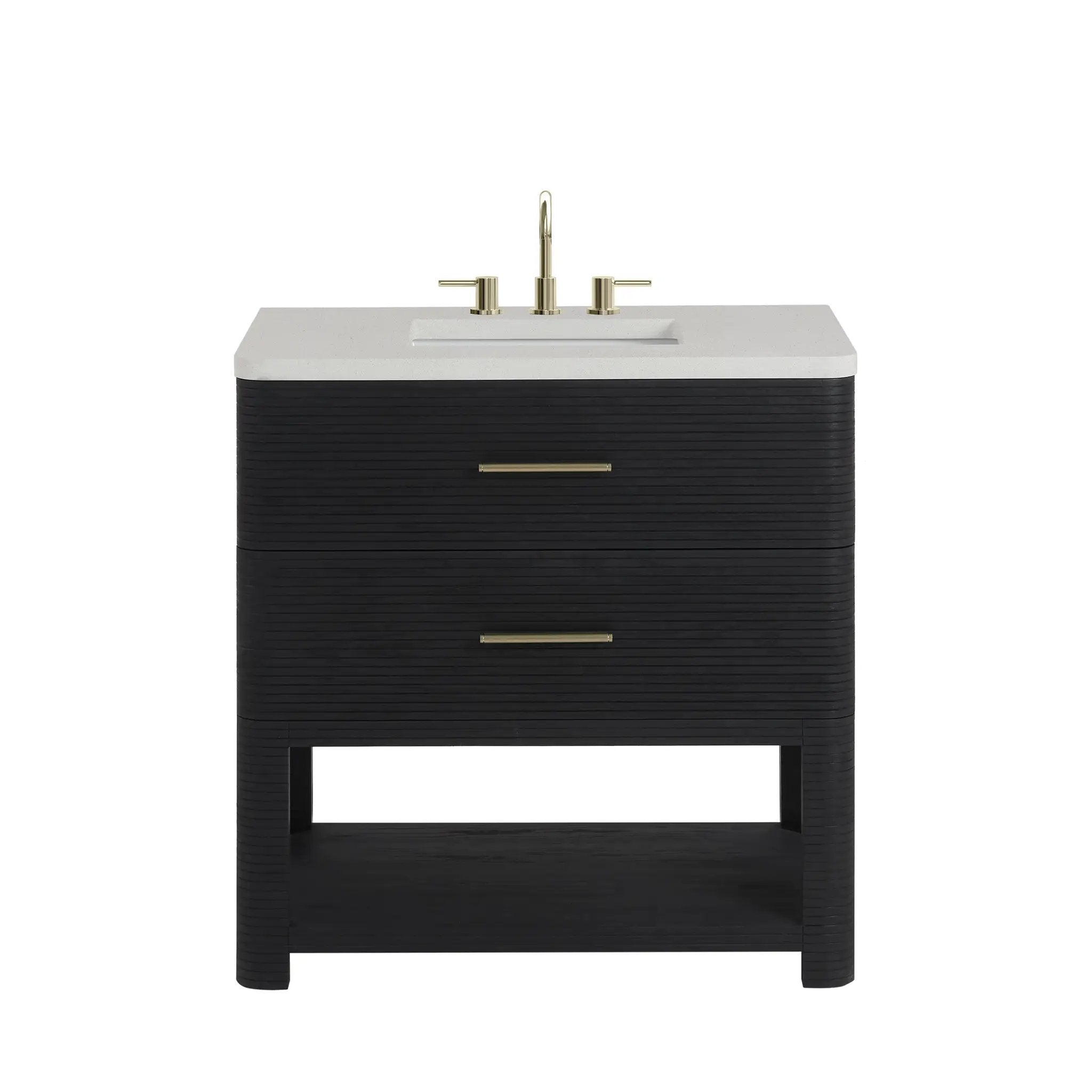 James Martin Lucian 36" Single Vanity Set - Carbon Oak by James Martin Vanities