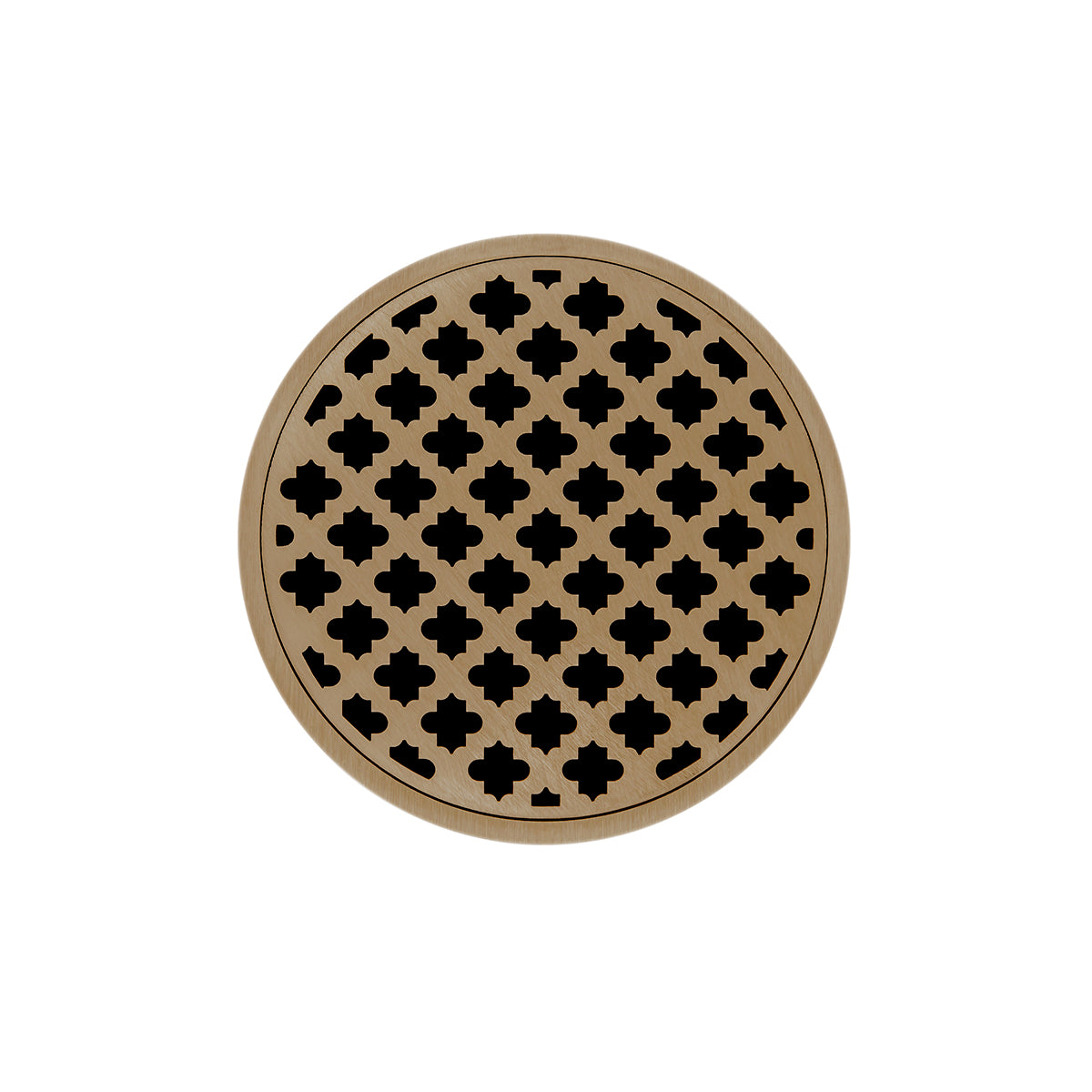 Infinity Drain 5" Round RMD 5 High Flow Premium Center Drain Kit with Moor Pattern Decorative Plate with ABS Drain Body, 3" Outlet