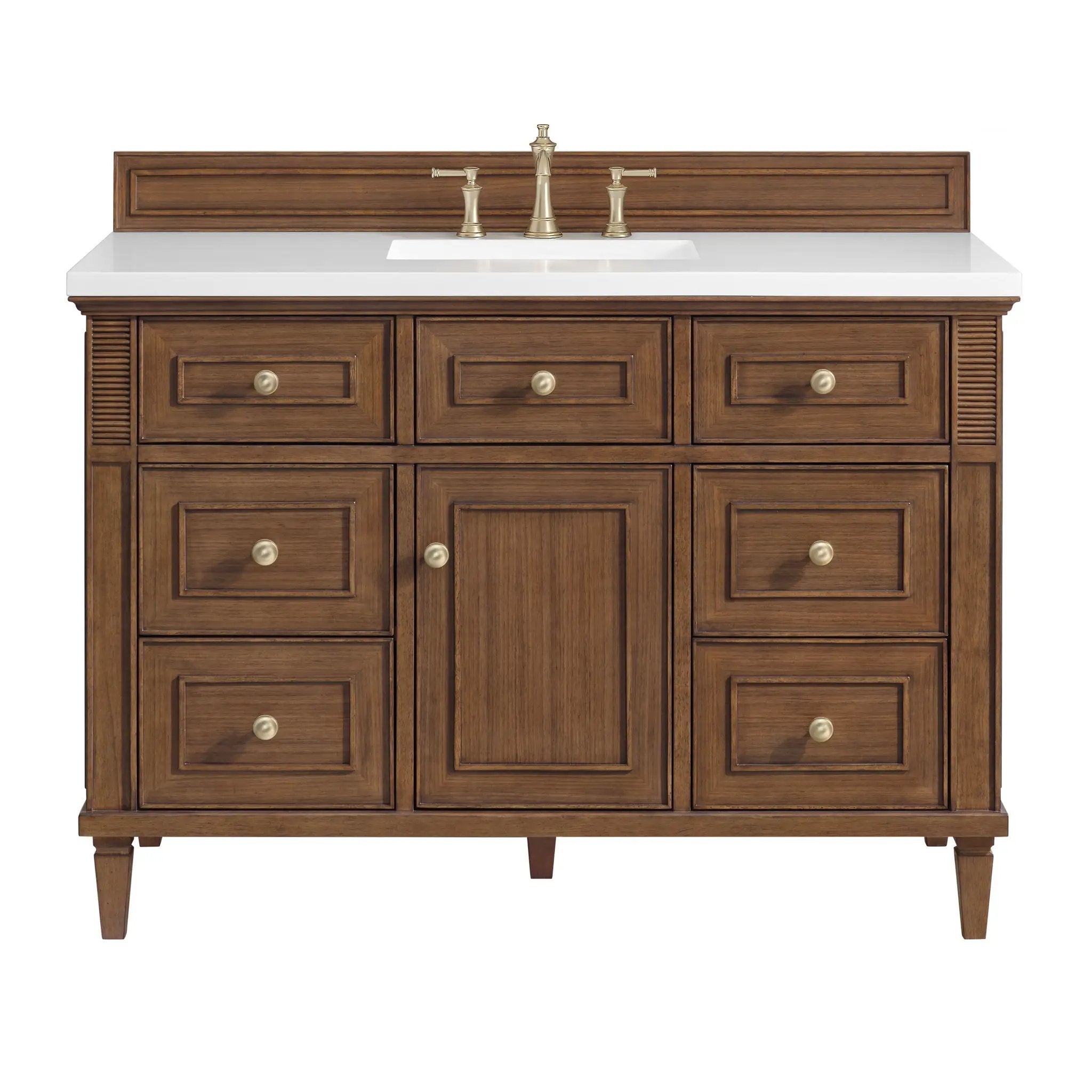 James Martin Lorelai 48" Single Vanity Set - Mid-Century Walnut by James Martin Vanities