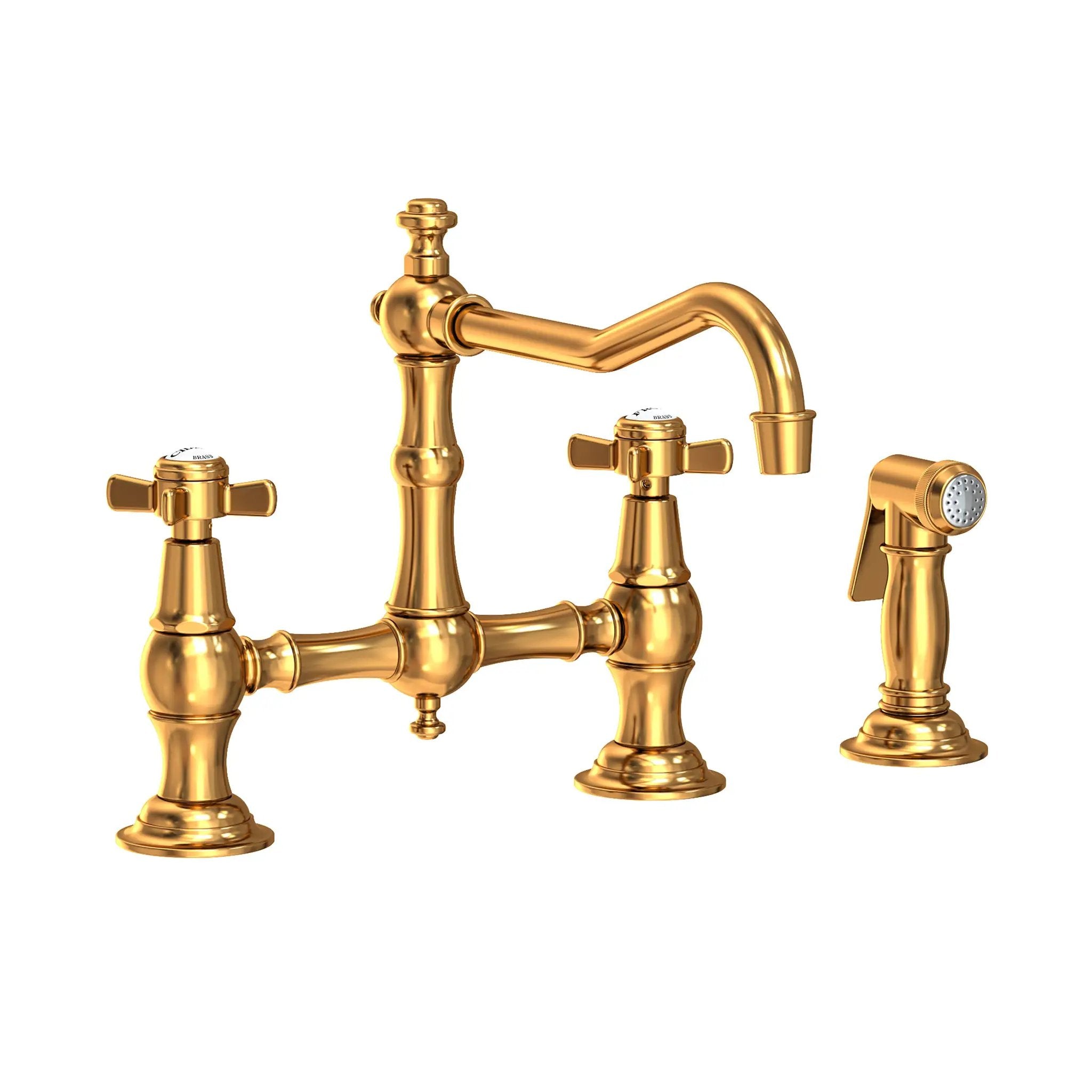 Newport Brass Fairfield Kitchen Bridge Faucet with Side Spray by Newport Brass