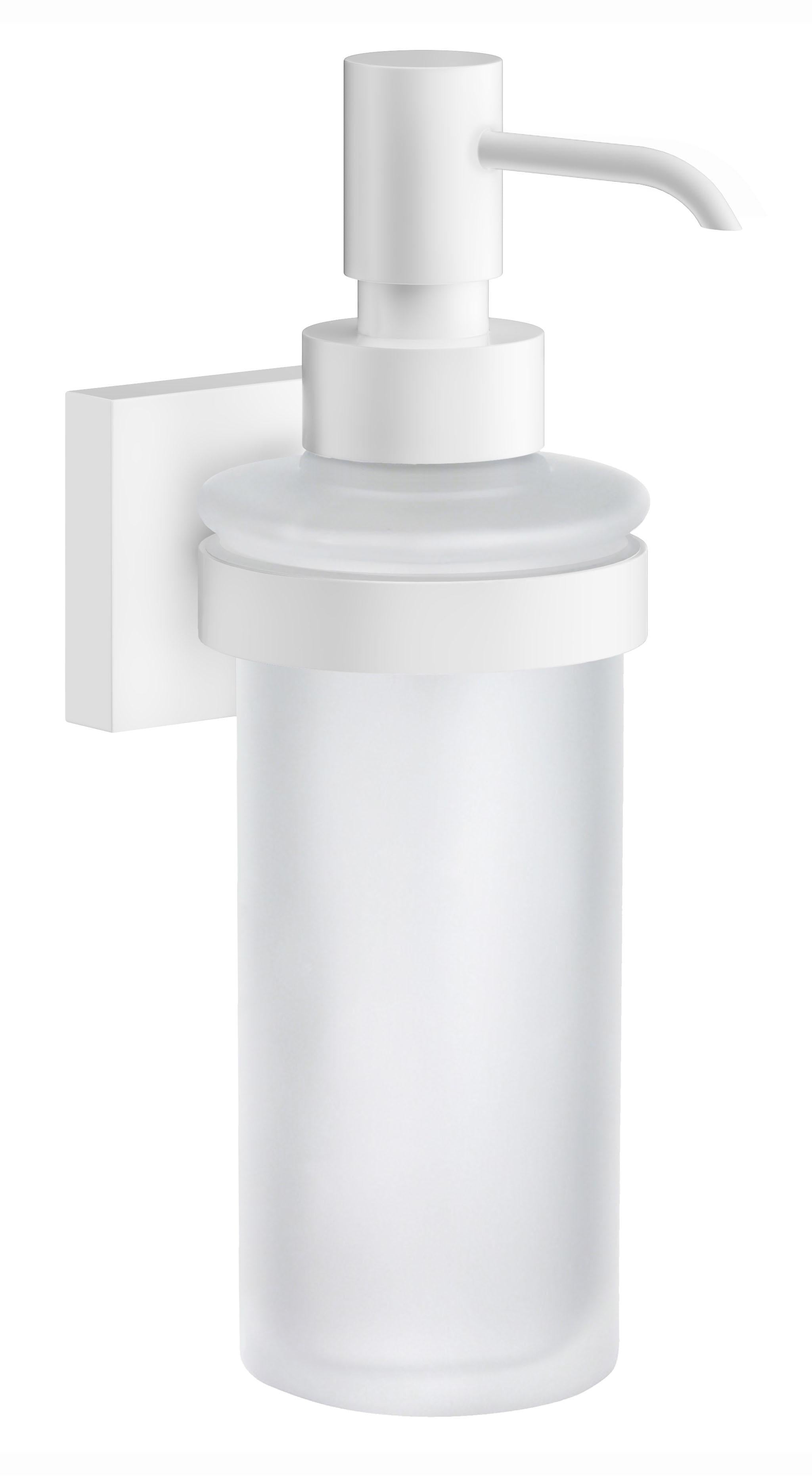 Smedbo House Holder with Frosted Glass Soap Dispenser wall mounted