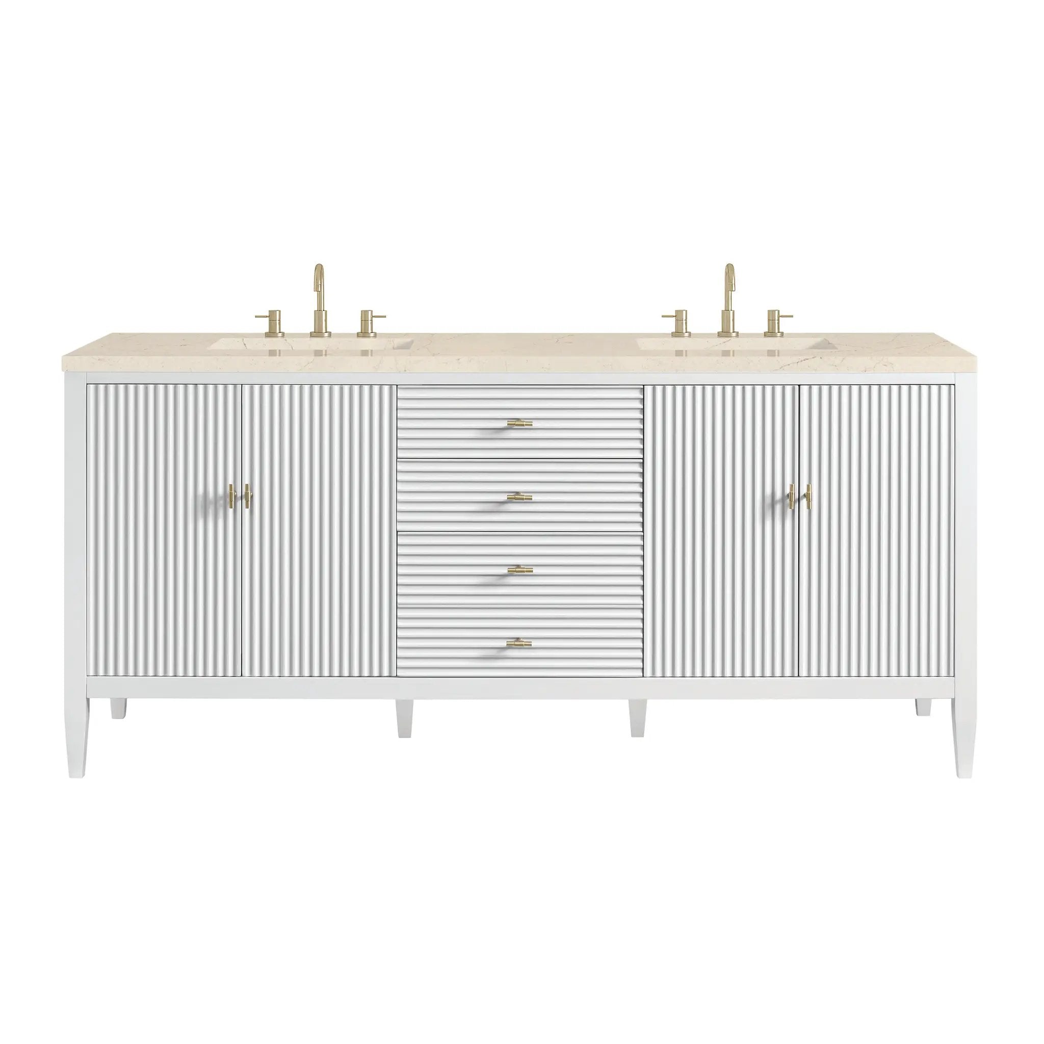 James Martin Myrrin 72" Vanity Set - Bright White by James Martin Vanities