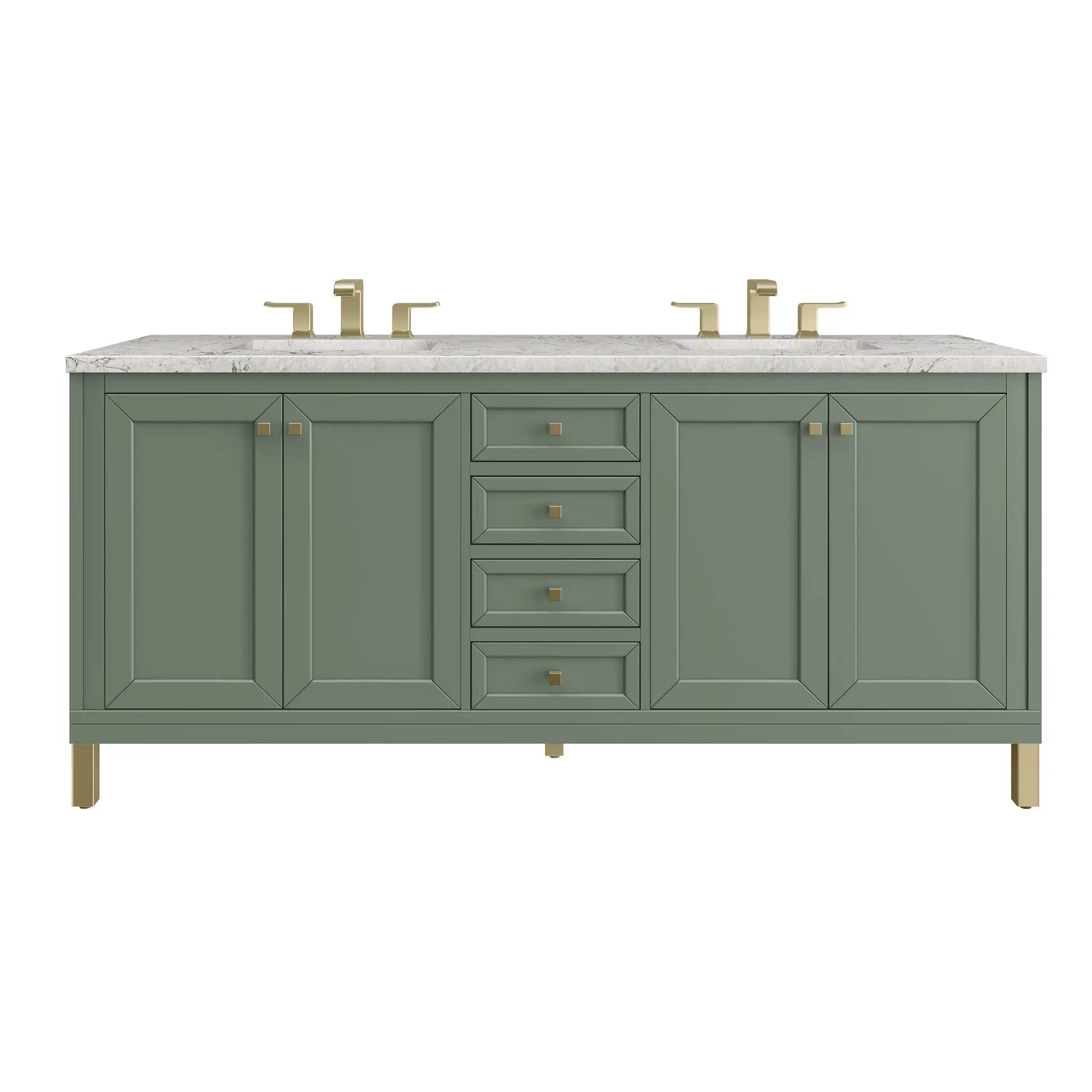 James Martin Chicago 72" Double Vanity Set - Smokey Celadon by James Martin Vanities