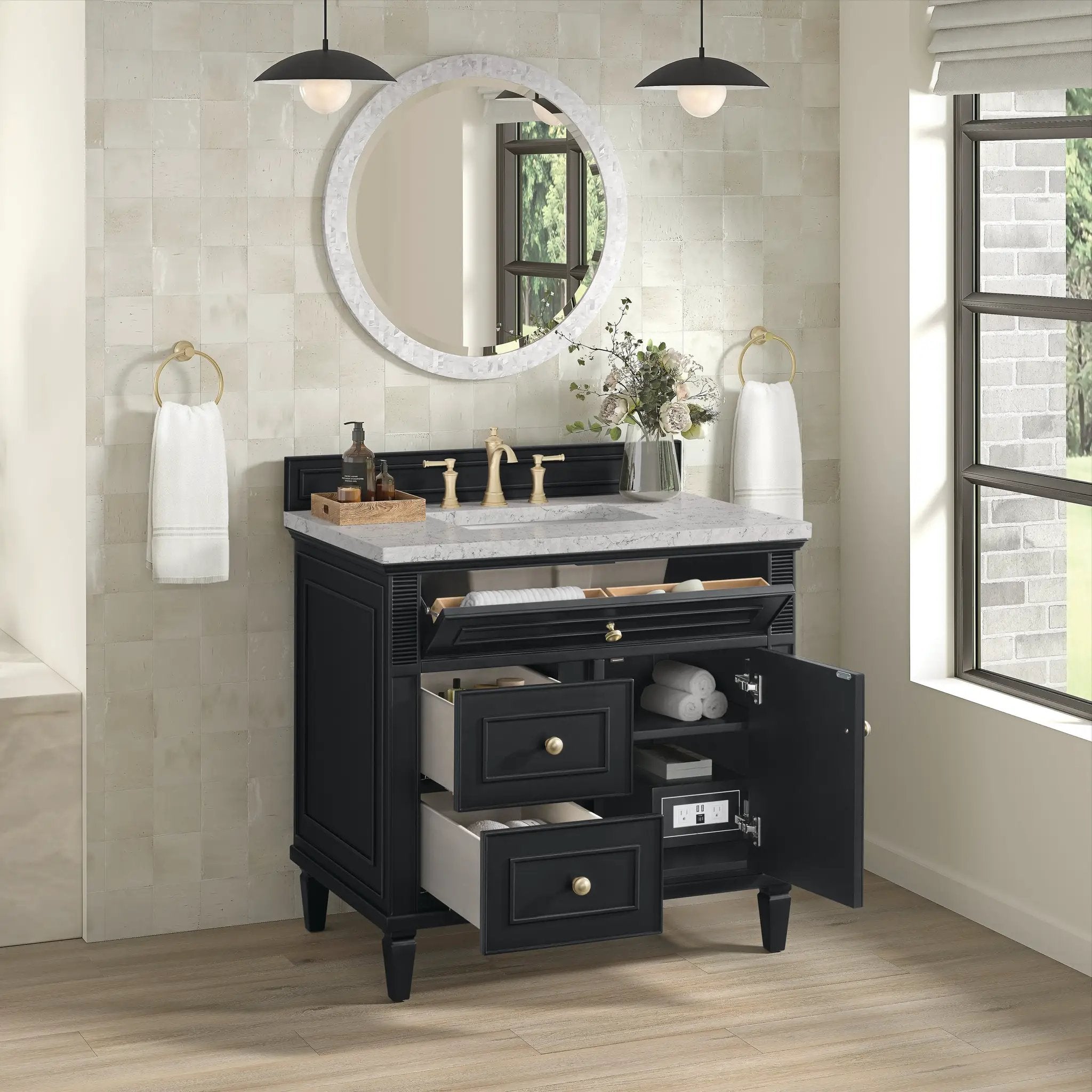 black onyx vanity