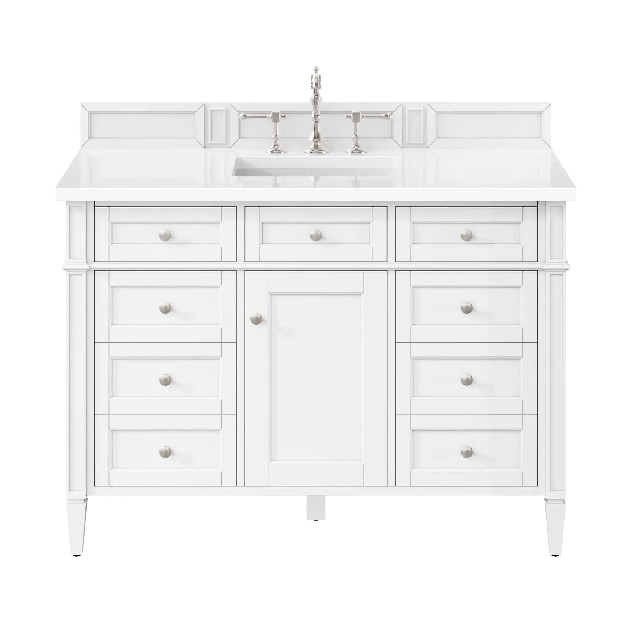 James Martin Brittany 48" Single Vanity Set - Bright White by James Martin Vanities