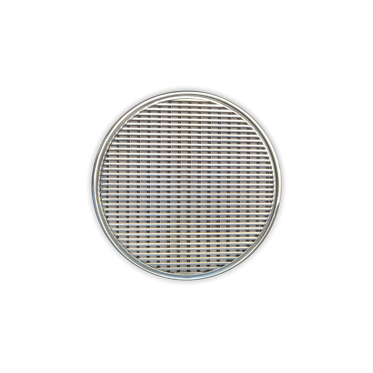 Infinity Drain 5" Round Strainer Premium Center Drain Kit with Wedge Wire Pattern Decorative Plate and 2" Throat for RWD 5