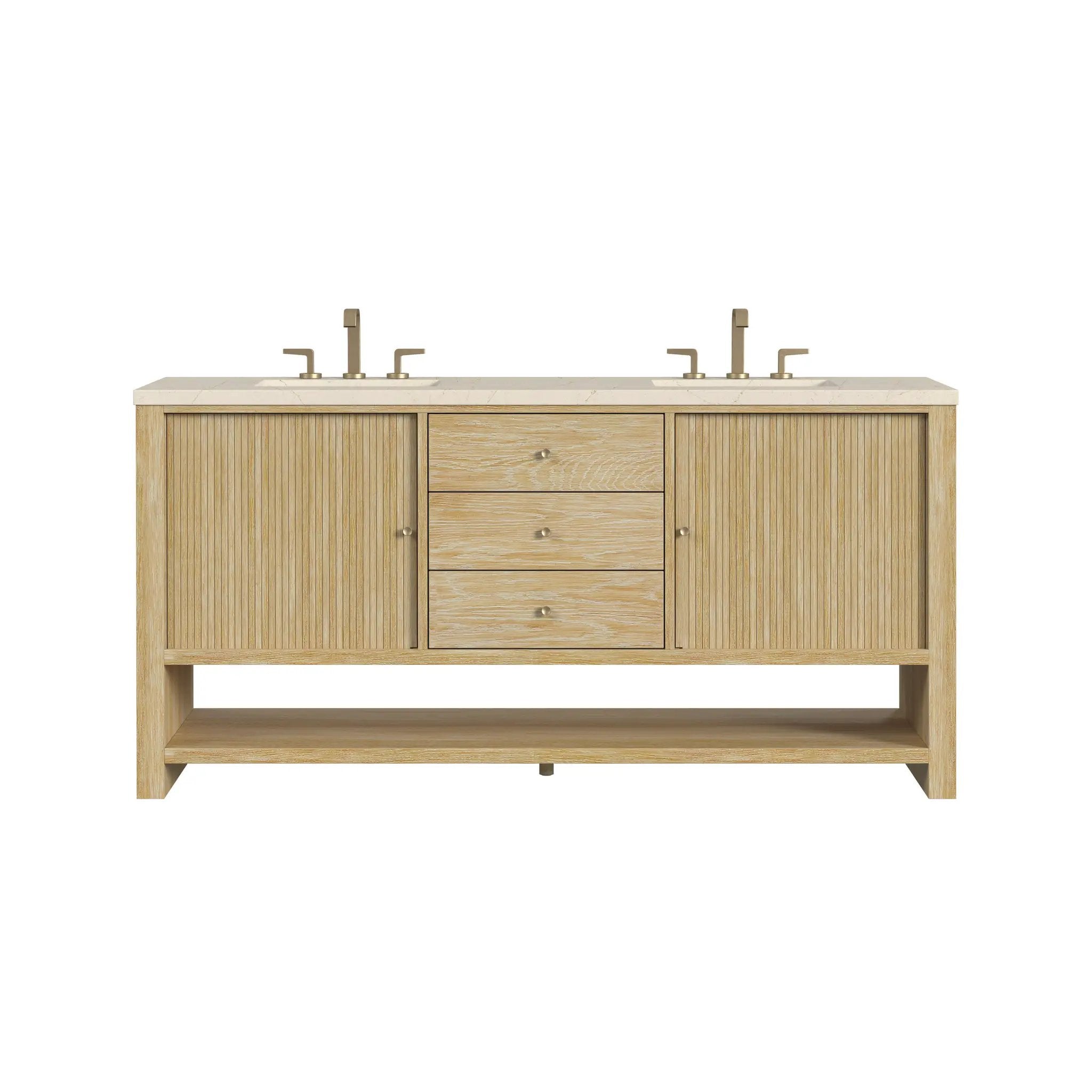 James Martin Marigot 72" Double Vanity Set - Sunwashed Oak by James Martin Vanities
