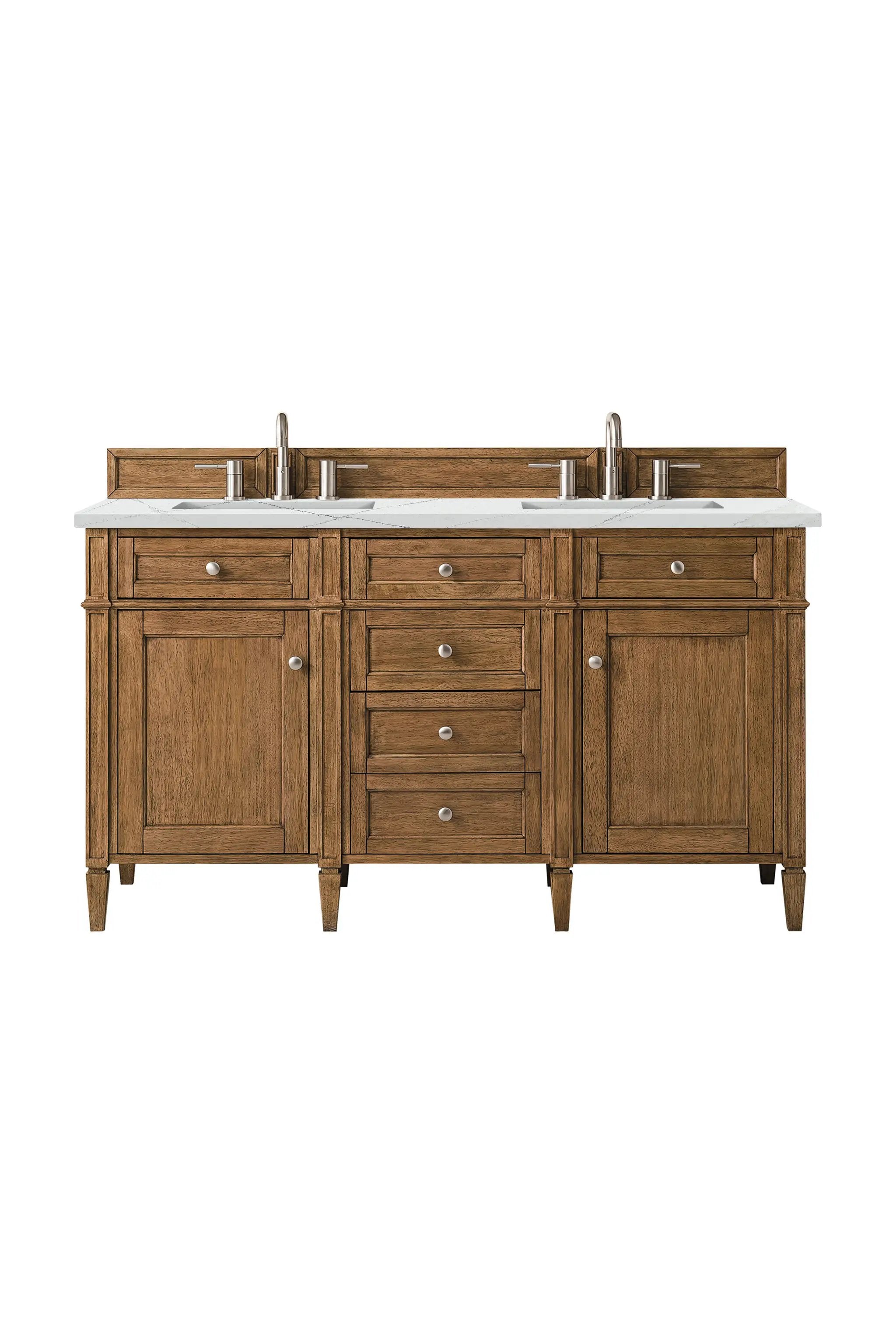 James Martin Brittany 60" Double Vanity Set - Saddle Brown by James Martin Vanities