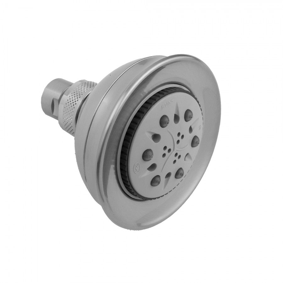 polished chrome shower head