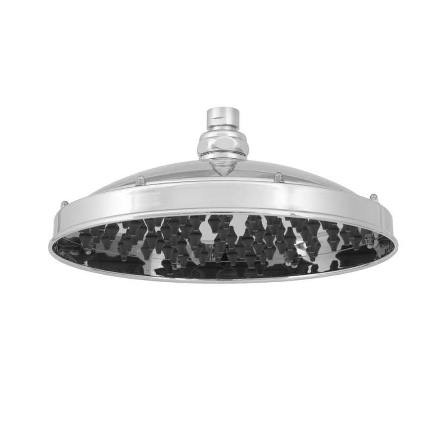 polished chrome shower head