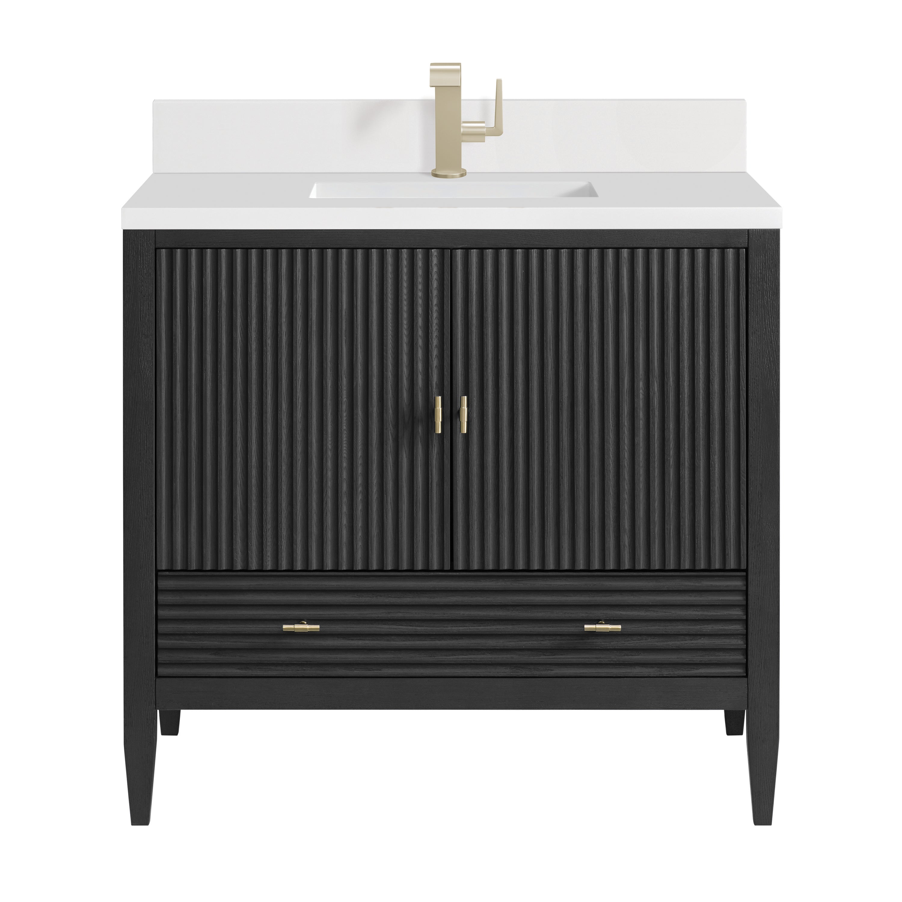 James Martin Vanities Myrrin 36" Vanity - Carbon Oak