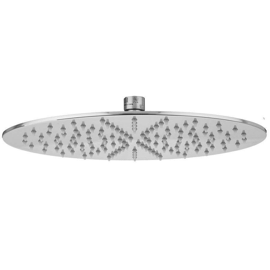 polished chrome shower head