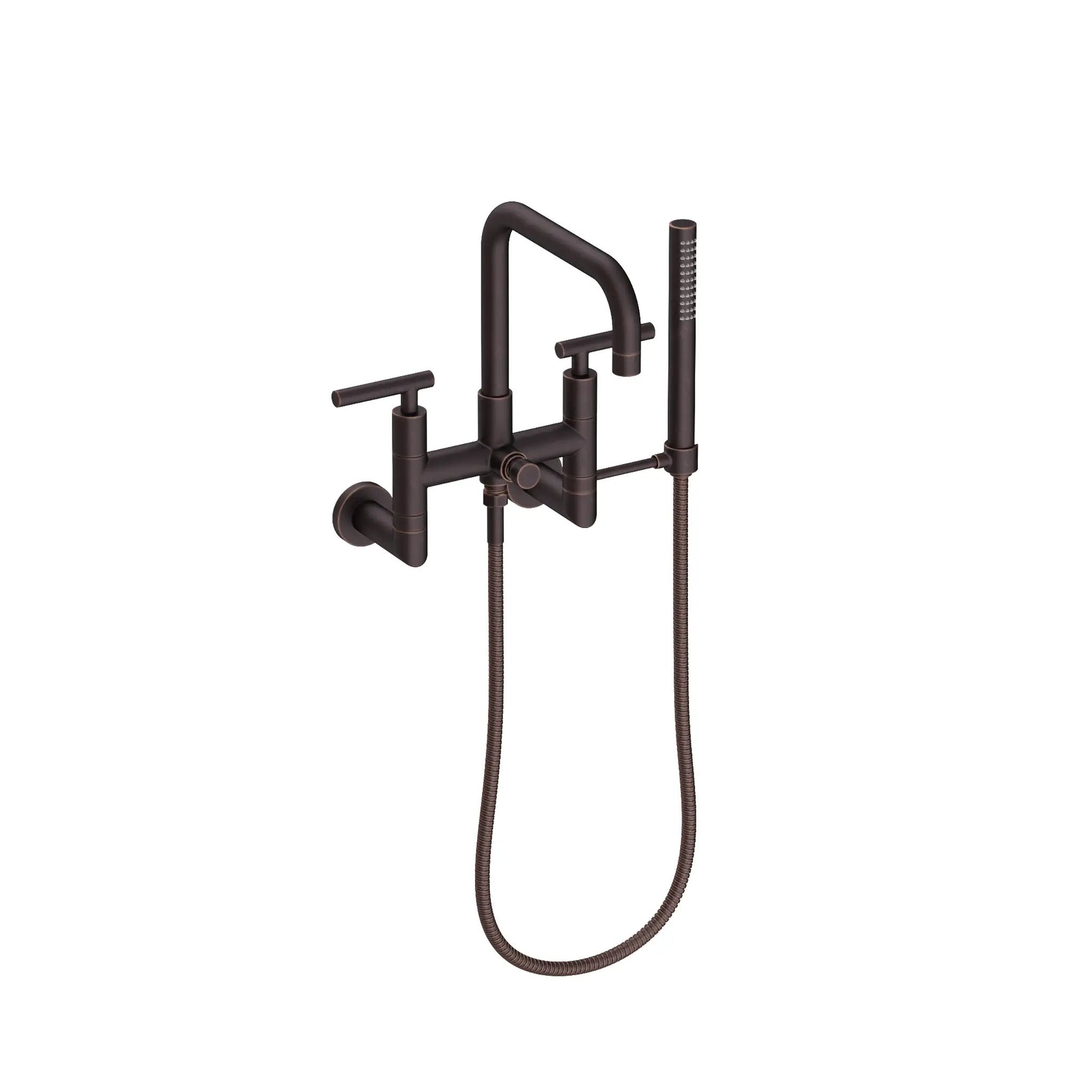 Newport Brass East Square Exposed Tub & Hand Shower Set - Wall Mount by Newport Brass