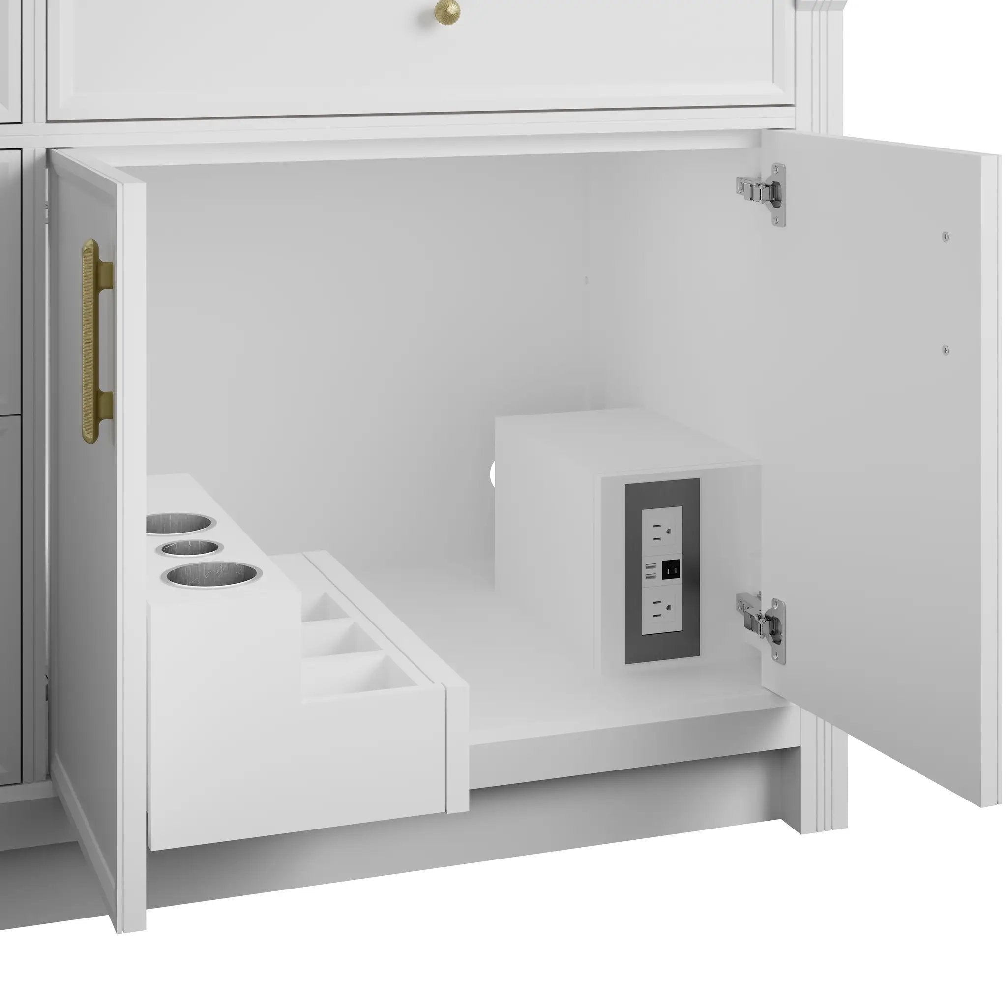 bright white vanity