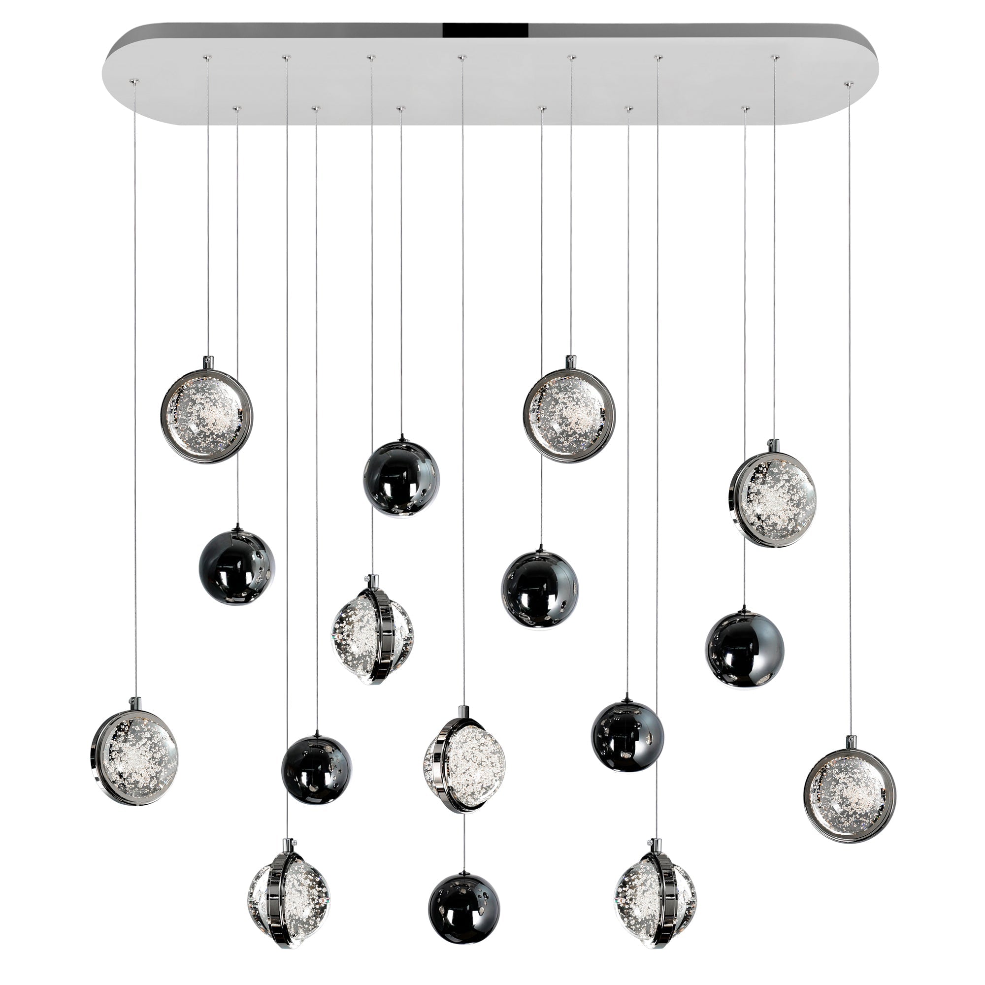 polished nickel chandelier