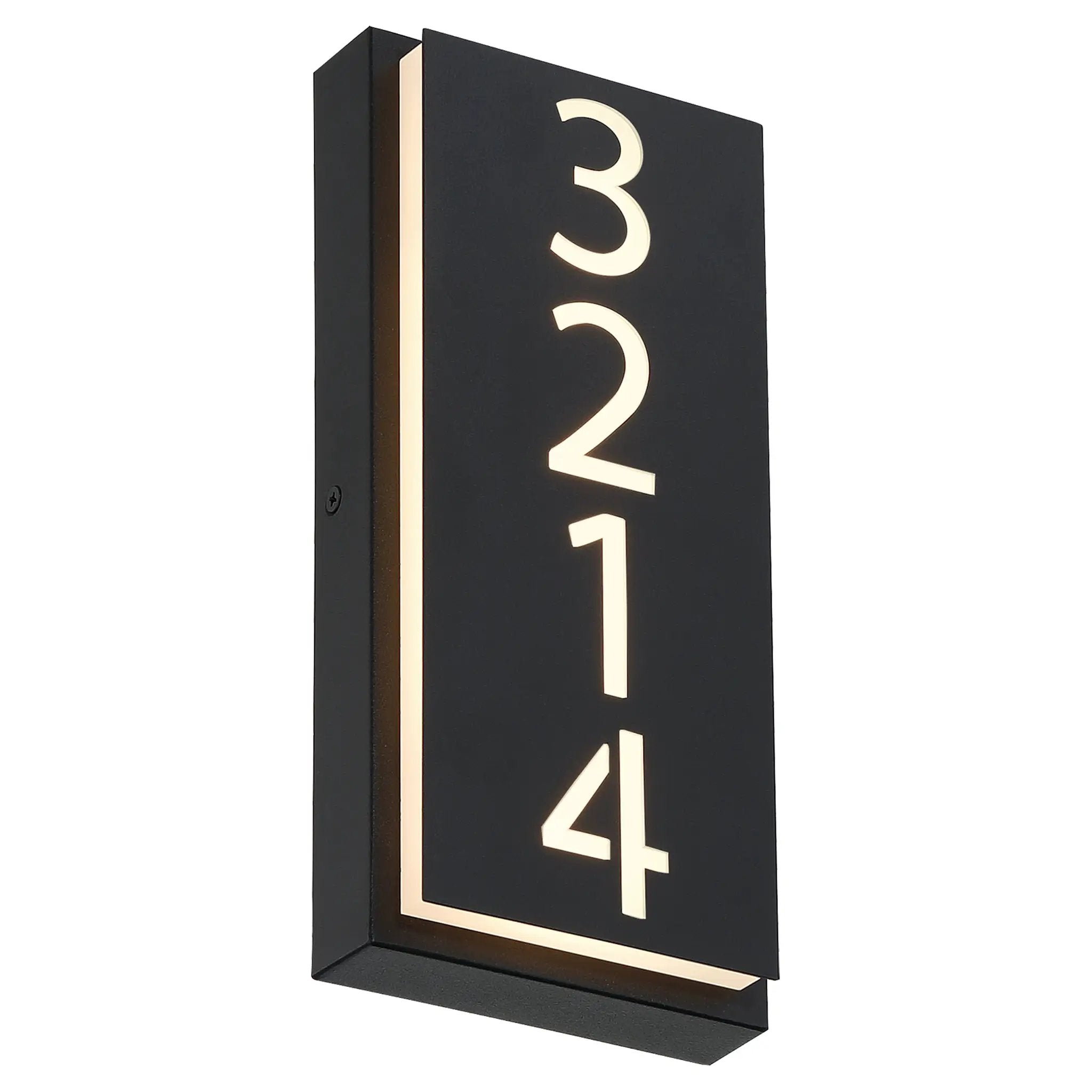 black indoor led address light