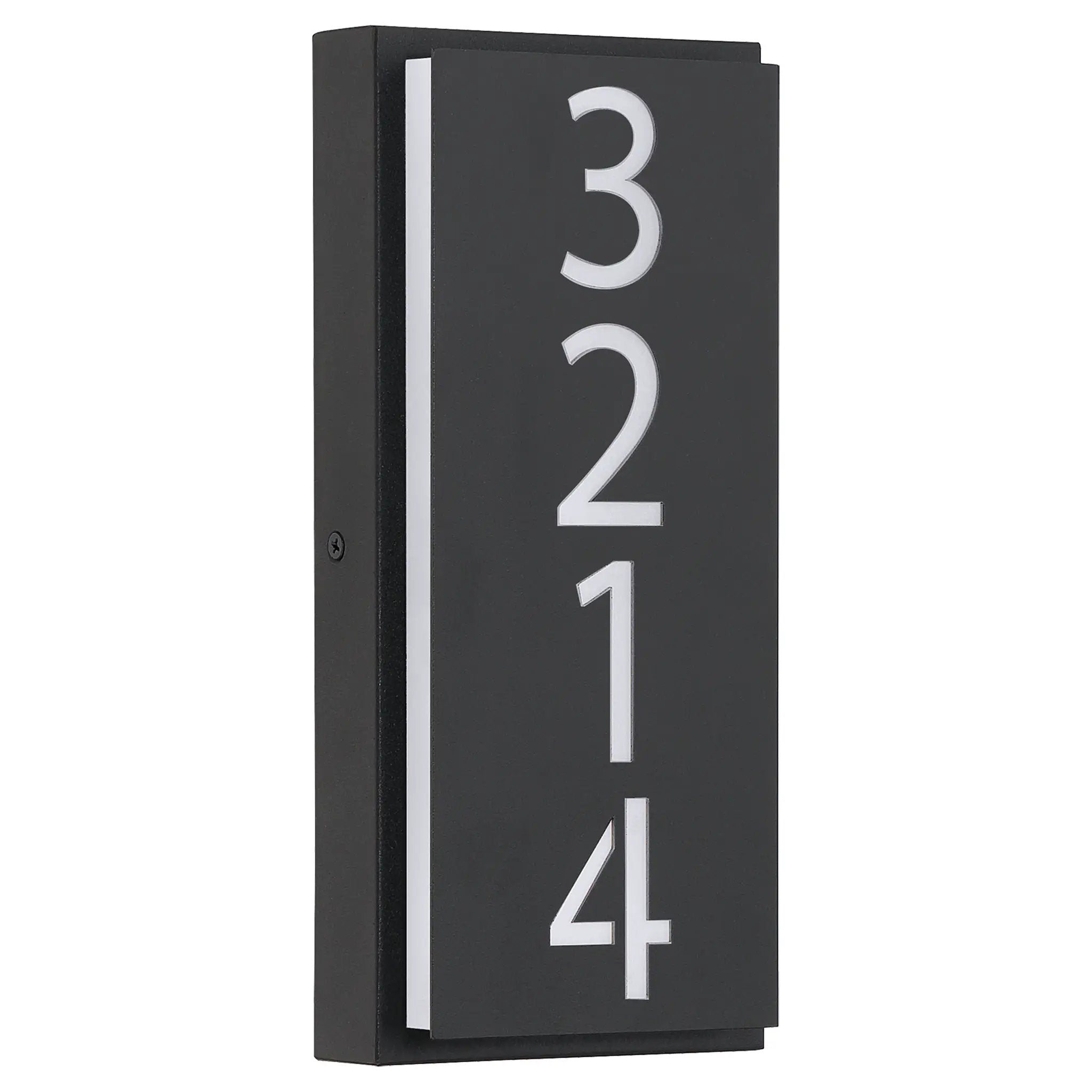 black indoor led address light