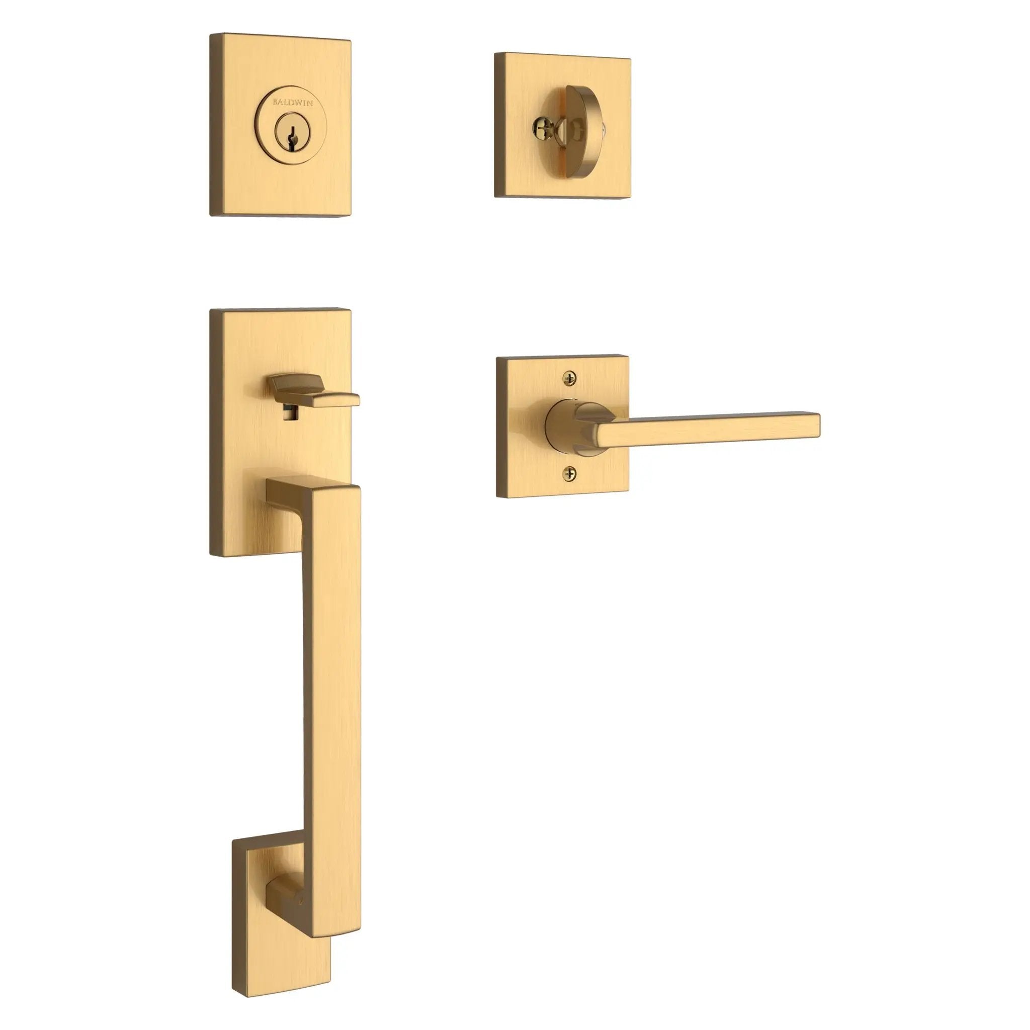 Baldwin Reserve La Jolla Handleset x Square Lever with Square Interior by Baldwin
