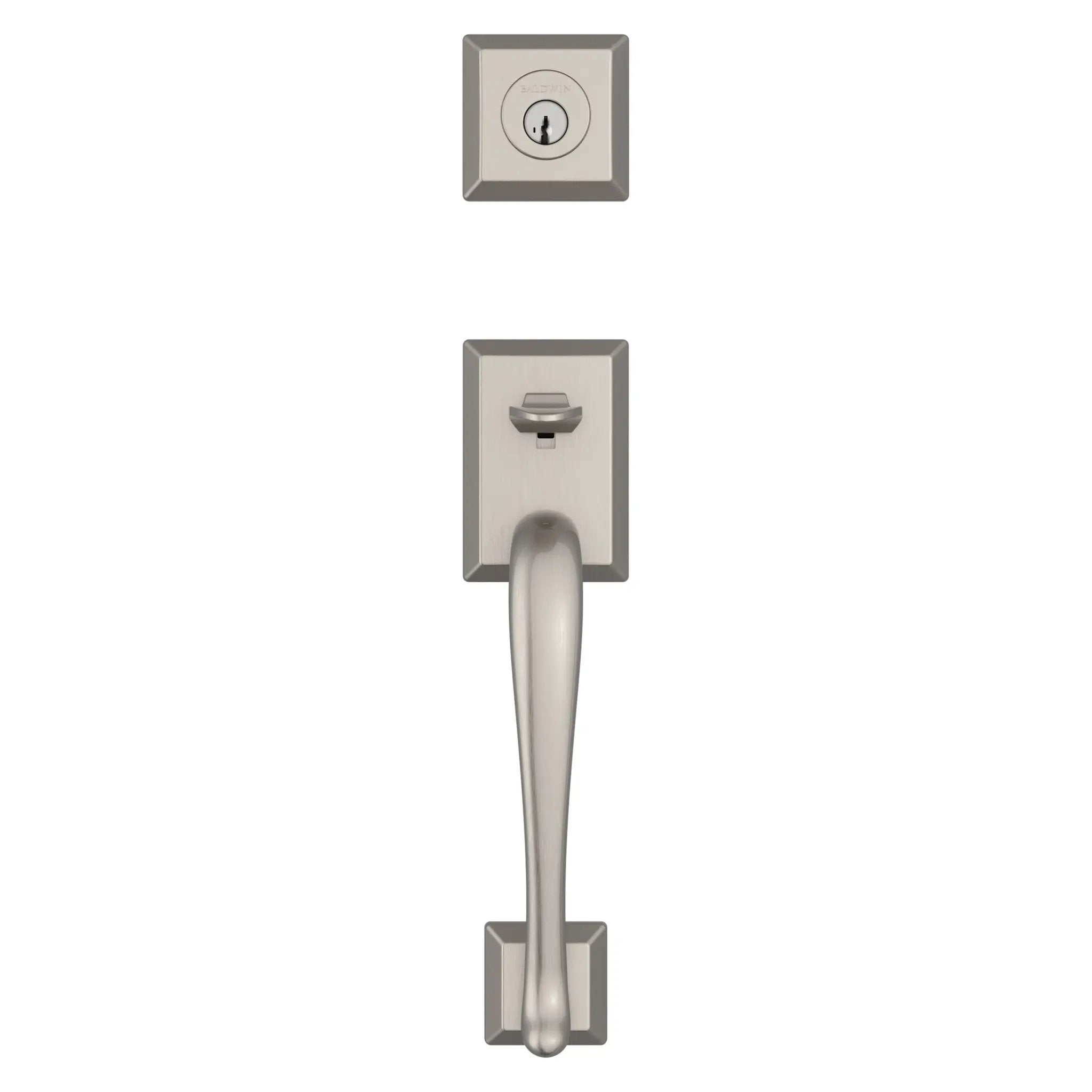 satin nickel door handle and lever
