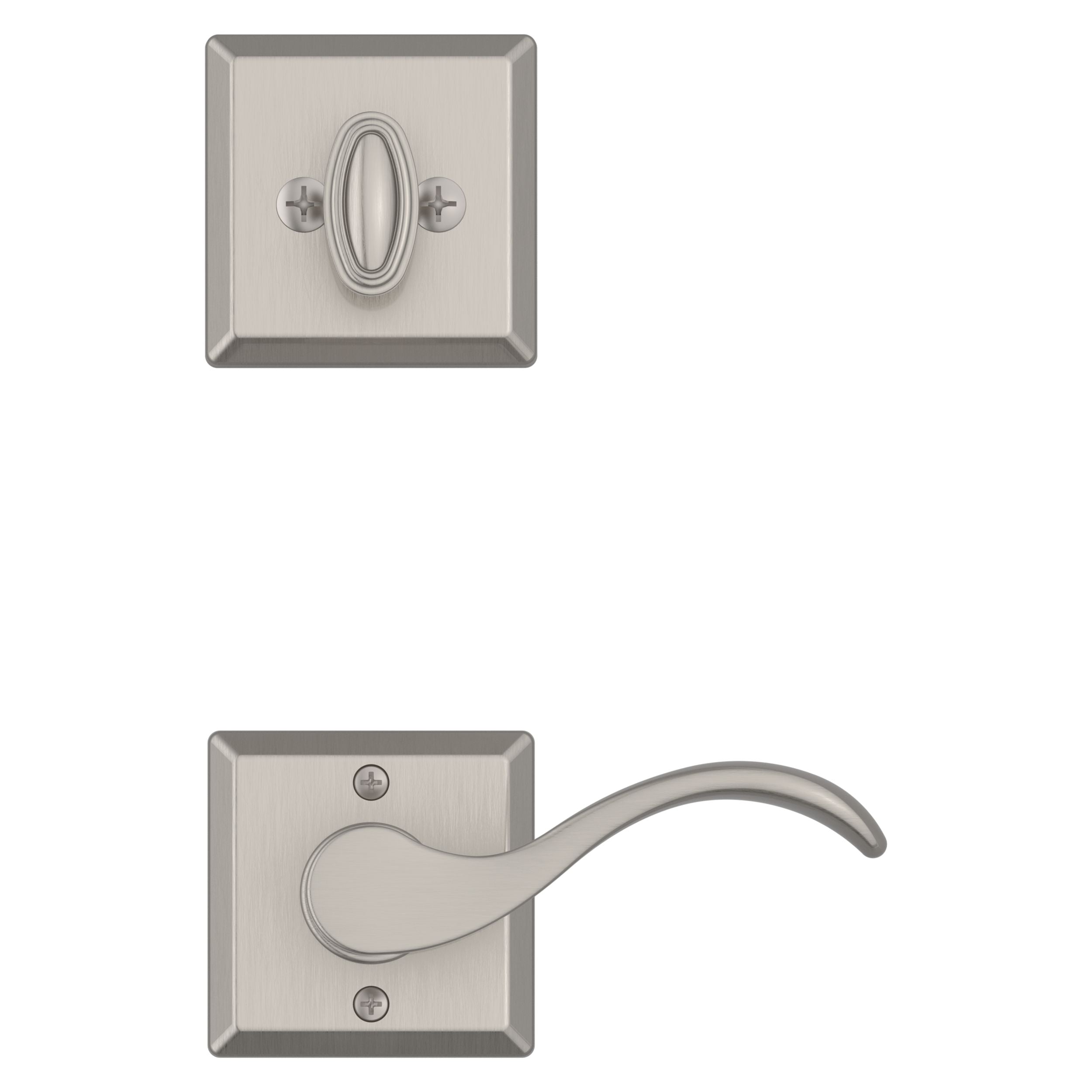 satin nickel door handle and lever
