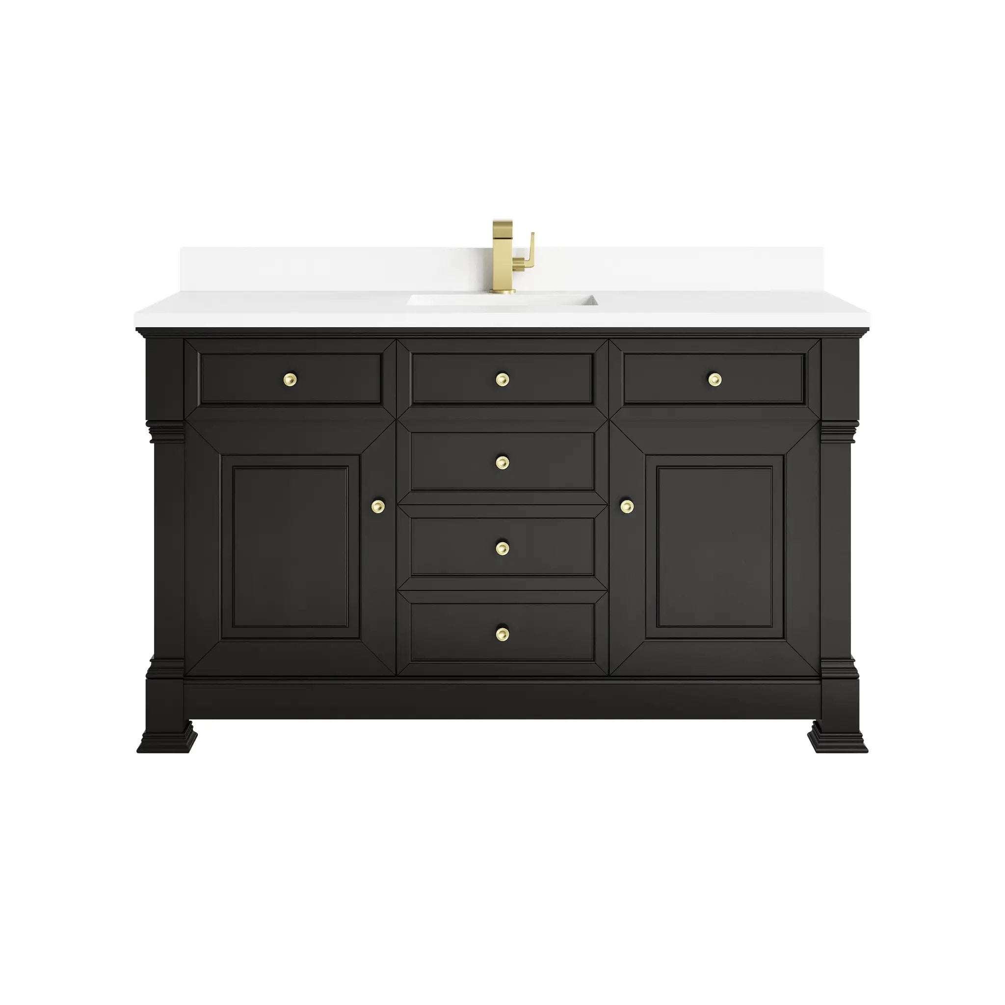 James Martin Brookfield 60" Single Vanity Set - Black Onyx by James Martin Vanities