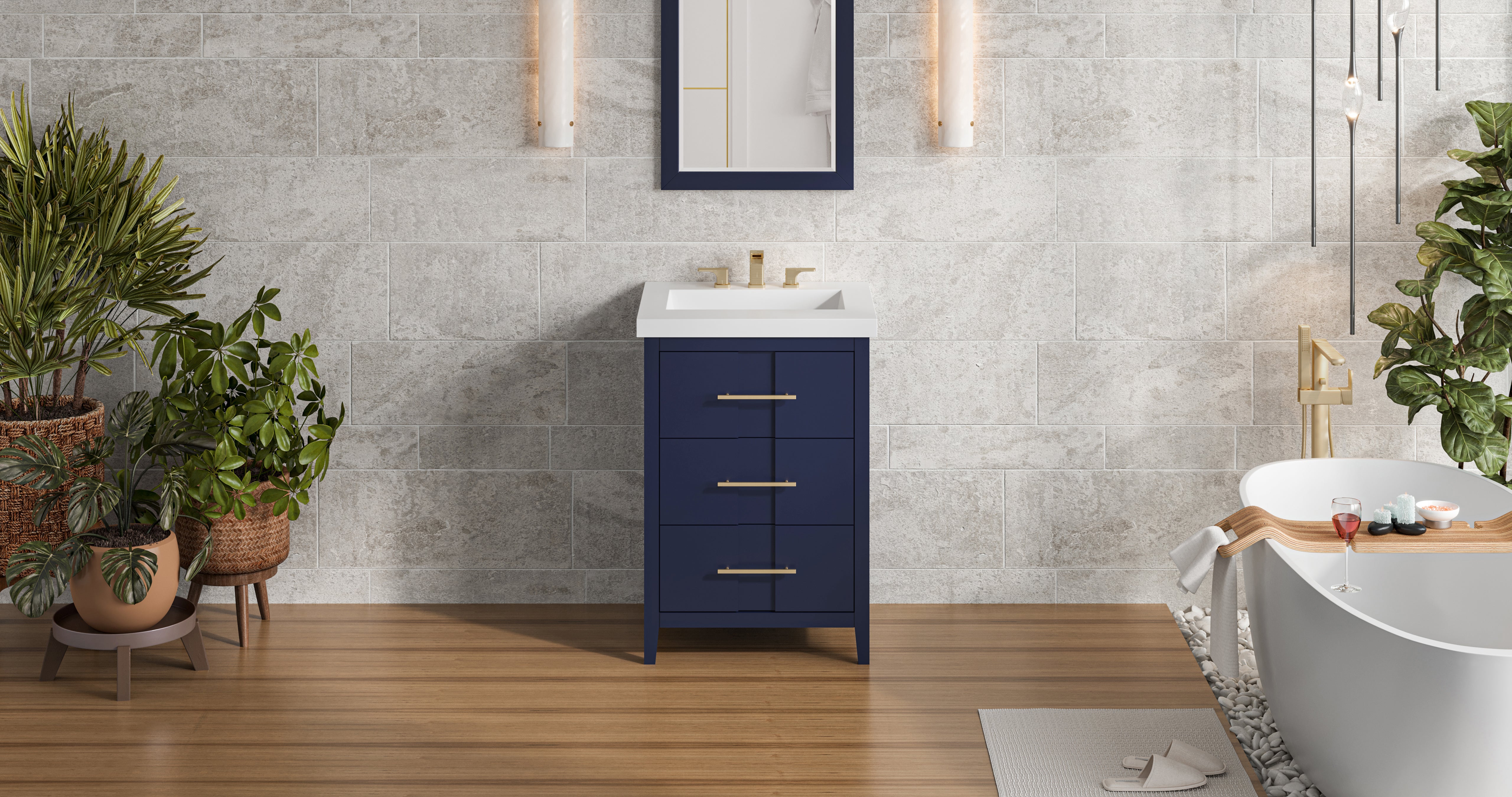 hale blue vanity