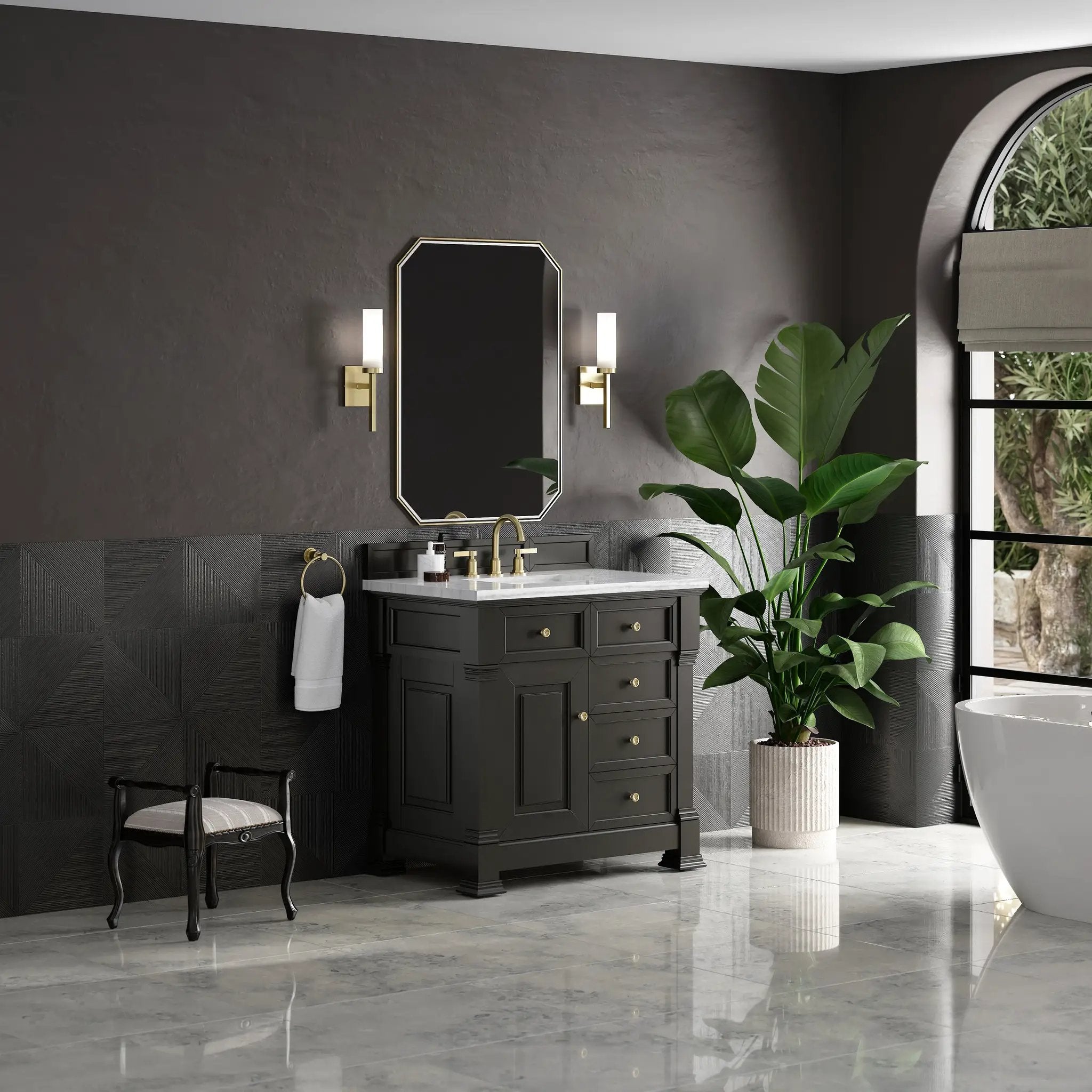 black onyx vanity