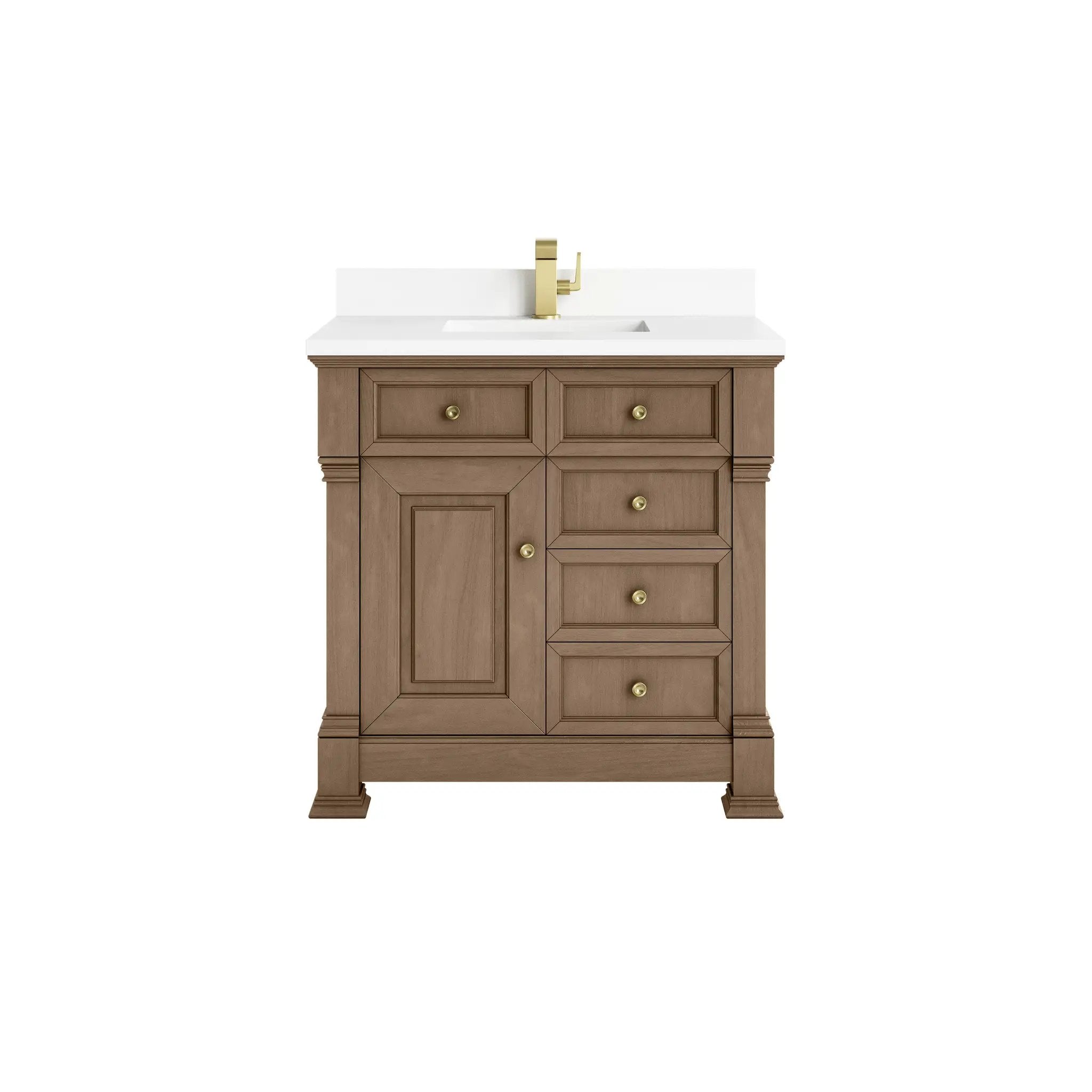 James Martin Brookfield 36" Single Vanity Set - Pecan by James Martin Vanities