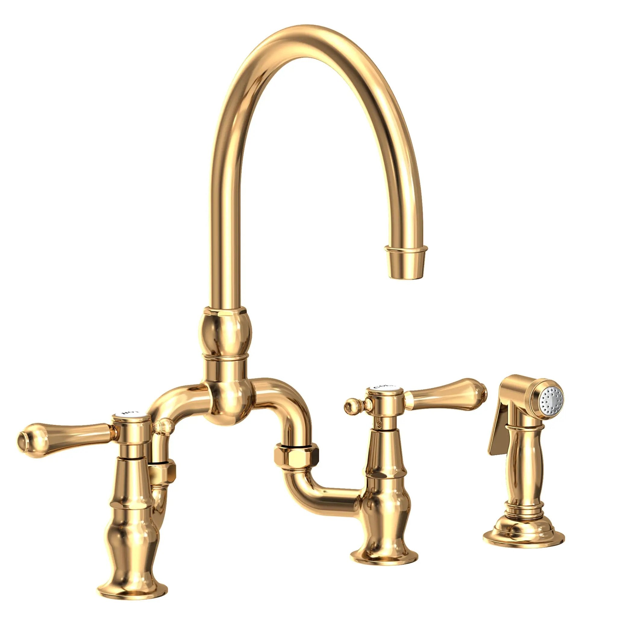 Newport Brass Chesterfield Kitchen Bridge Faucet with Side Spray by Newport Brass
