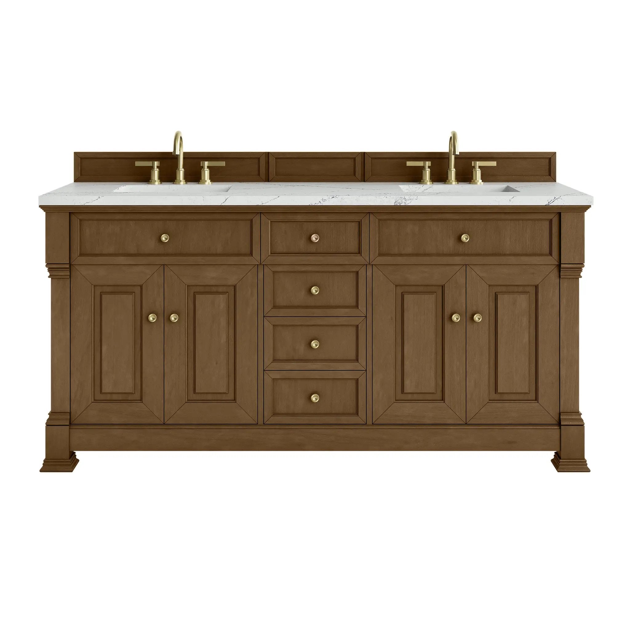 James Martin Brookfield 72" Double Vanity Set - Honey Oak by James Martin Vanities