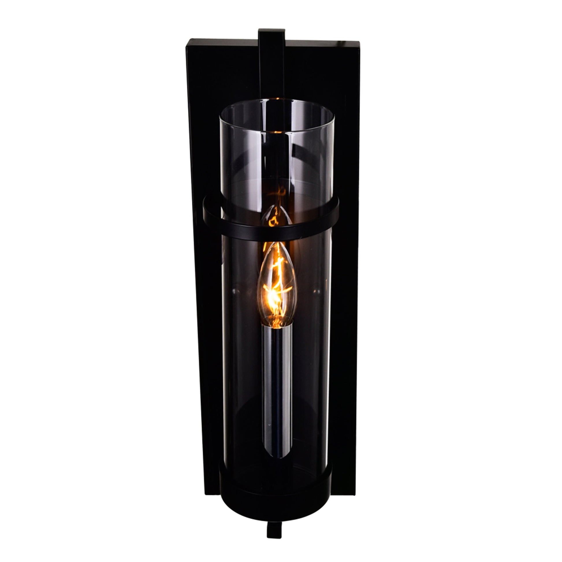 black wall sconce