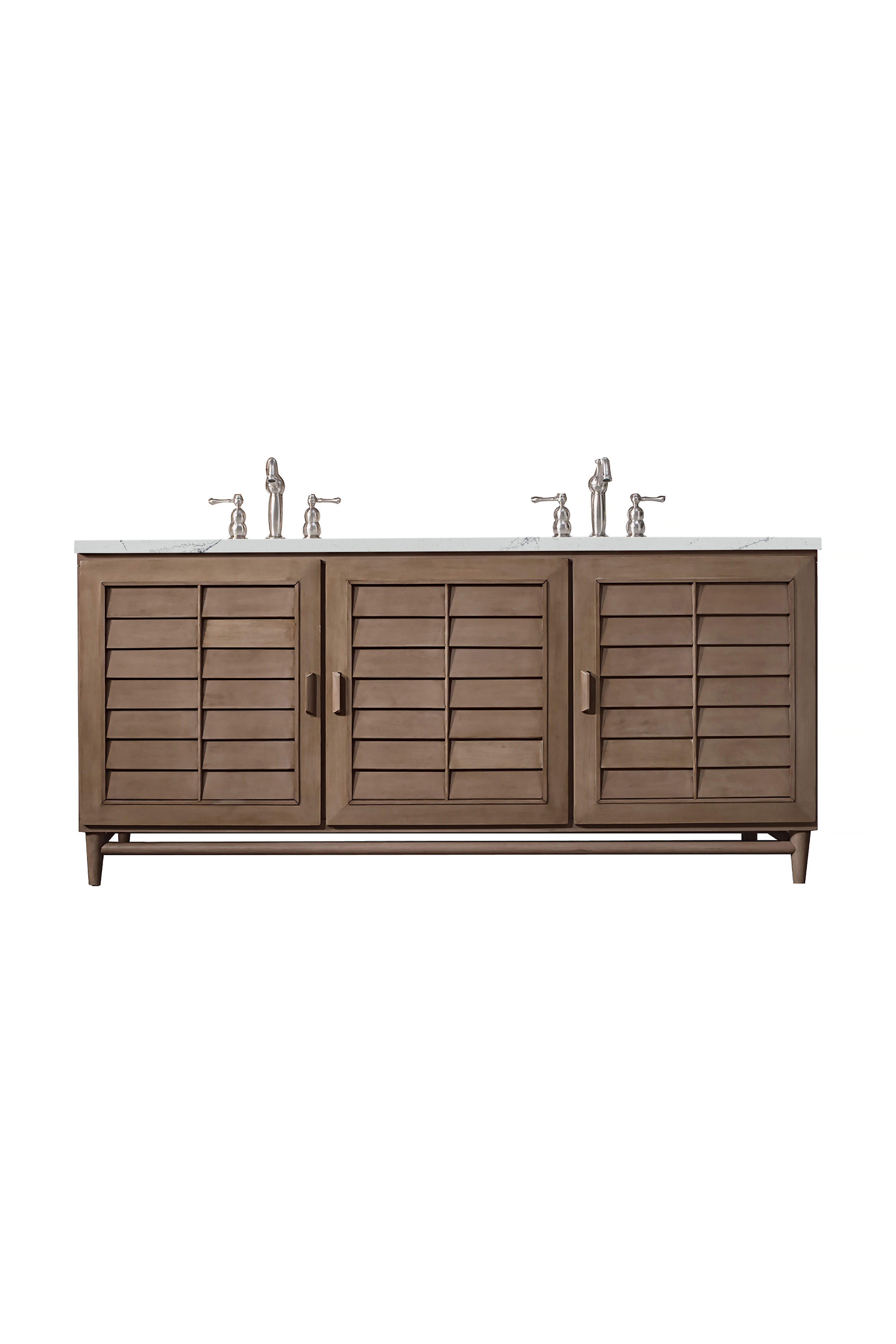 James Martin Vanities Portland 72" Double Vanity Whitewashed Walnut