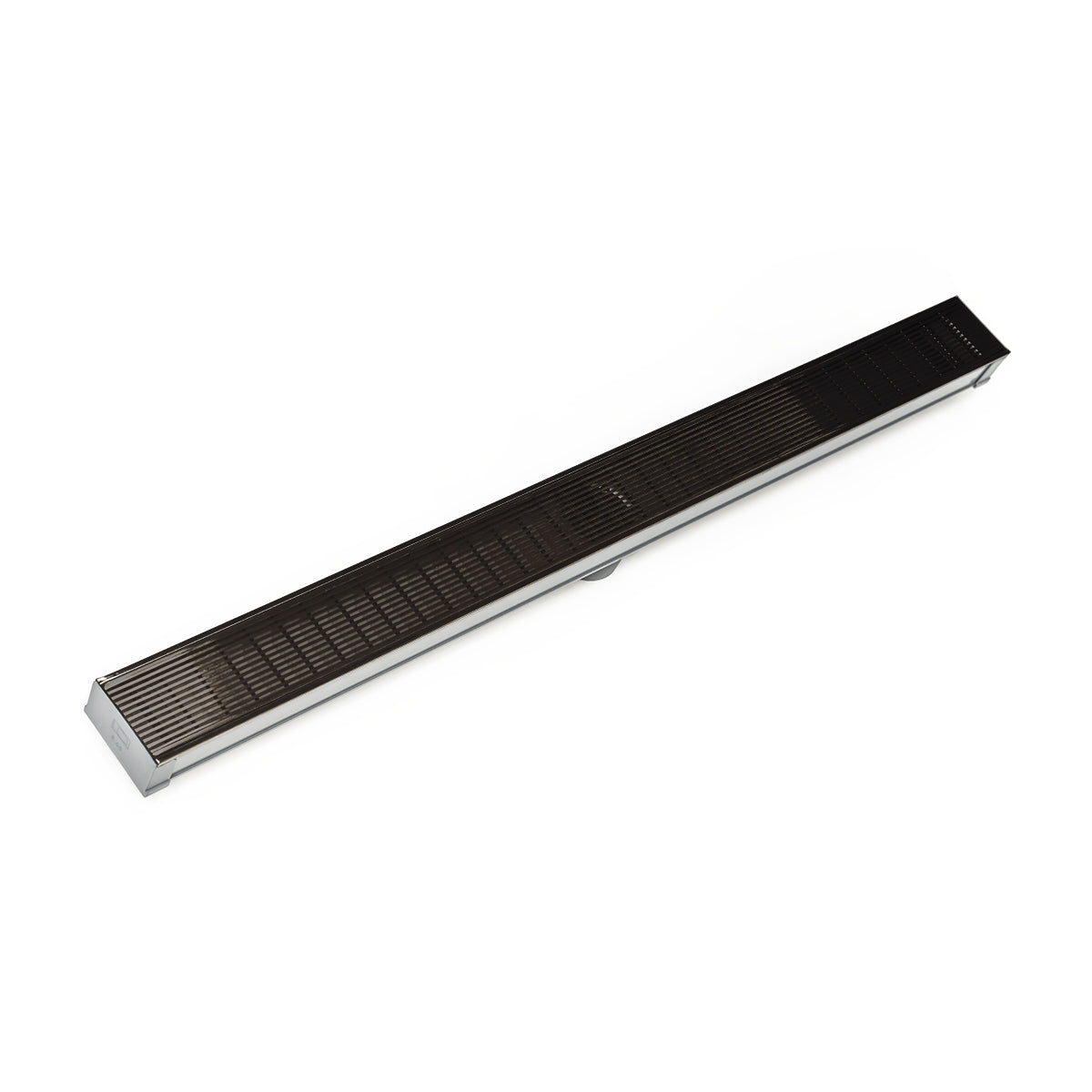 Infinity Drain 48" S-PVC Series Low Profile Site Sizable Linear Drain Kit with 2 1/2" Wedge Wire Grate
