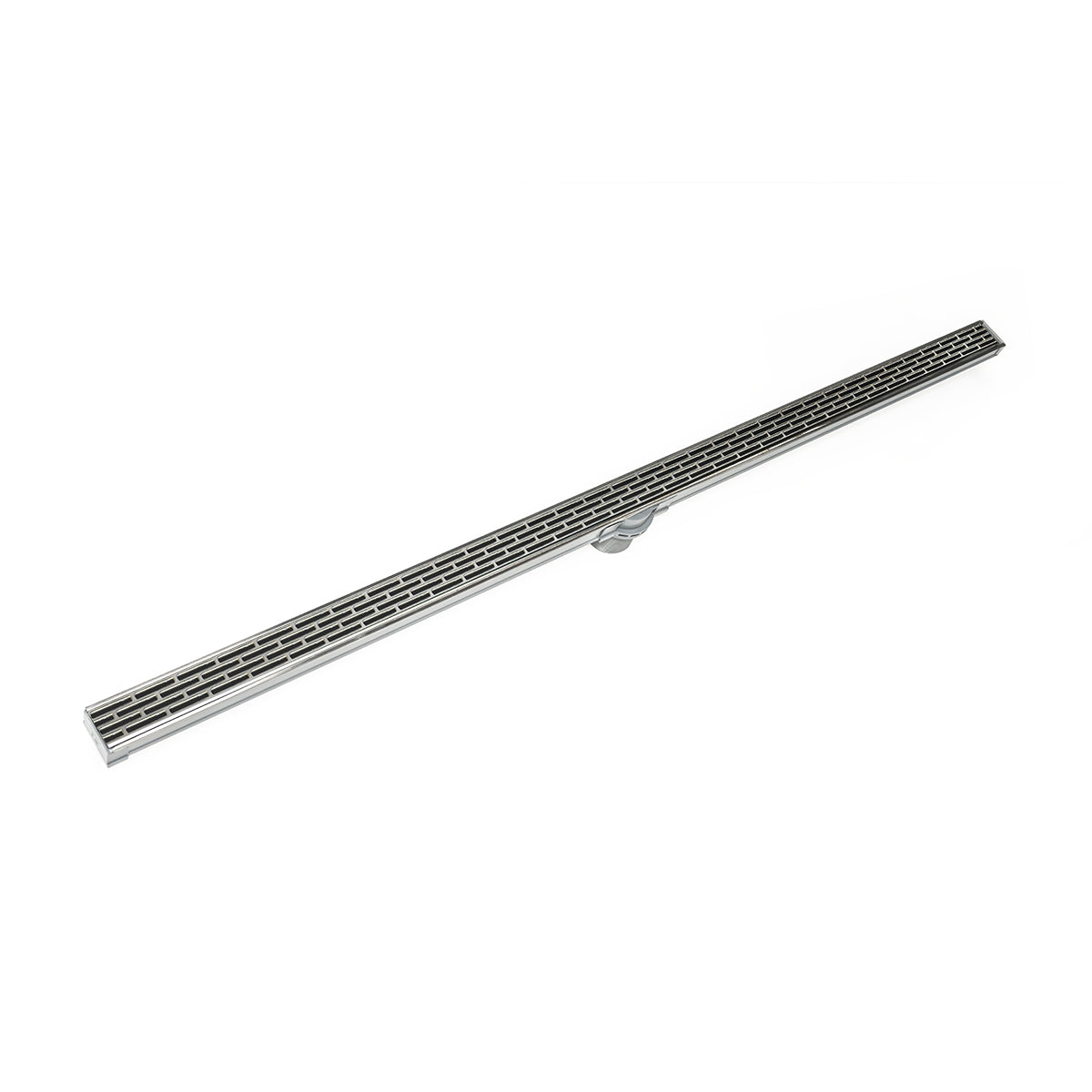 Infinity Drain 36" S-PVC Series Low Profile Site Sizable Linear Drain Kit with 1 1/2" Perforated Offset Slot Grate