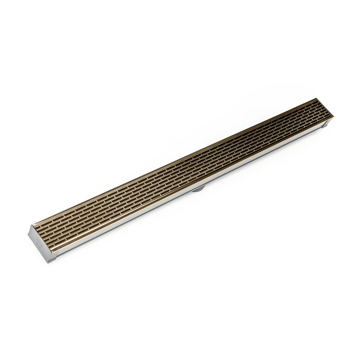 Infinity Drain 60" S-PVC Series Low Profile Site Sizable Linear Drain Kit with 2 1/2" Perforated Offset Slot Grate