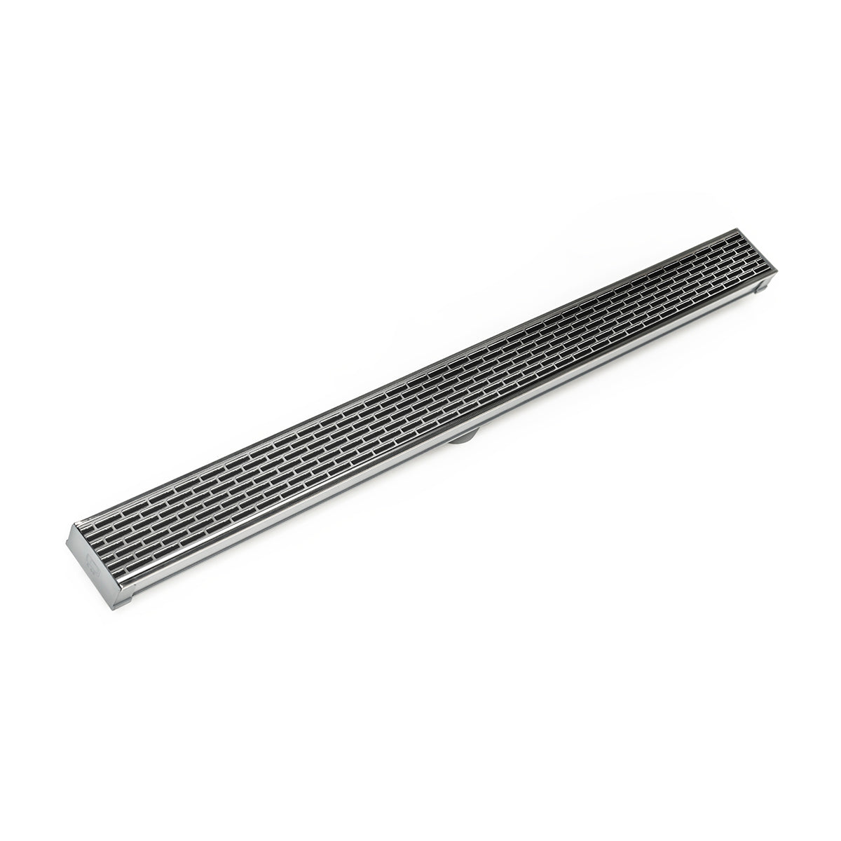 Infinity Drain 36" S-PVC Series Low Profile Site Sizable Linear Drain Kit with 2 1/2" Perforated Offset Slot Grate