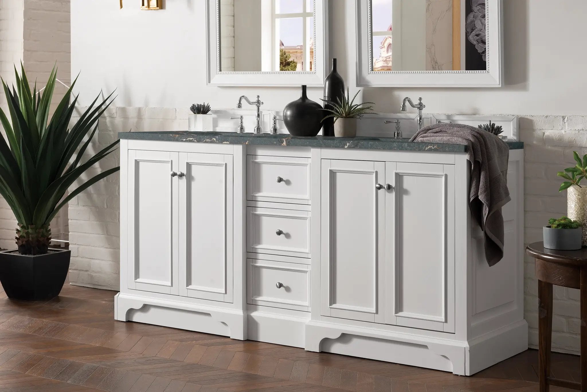 bright white vanity