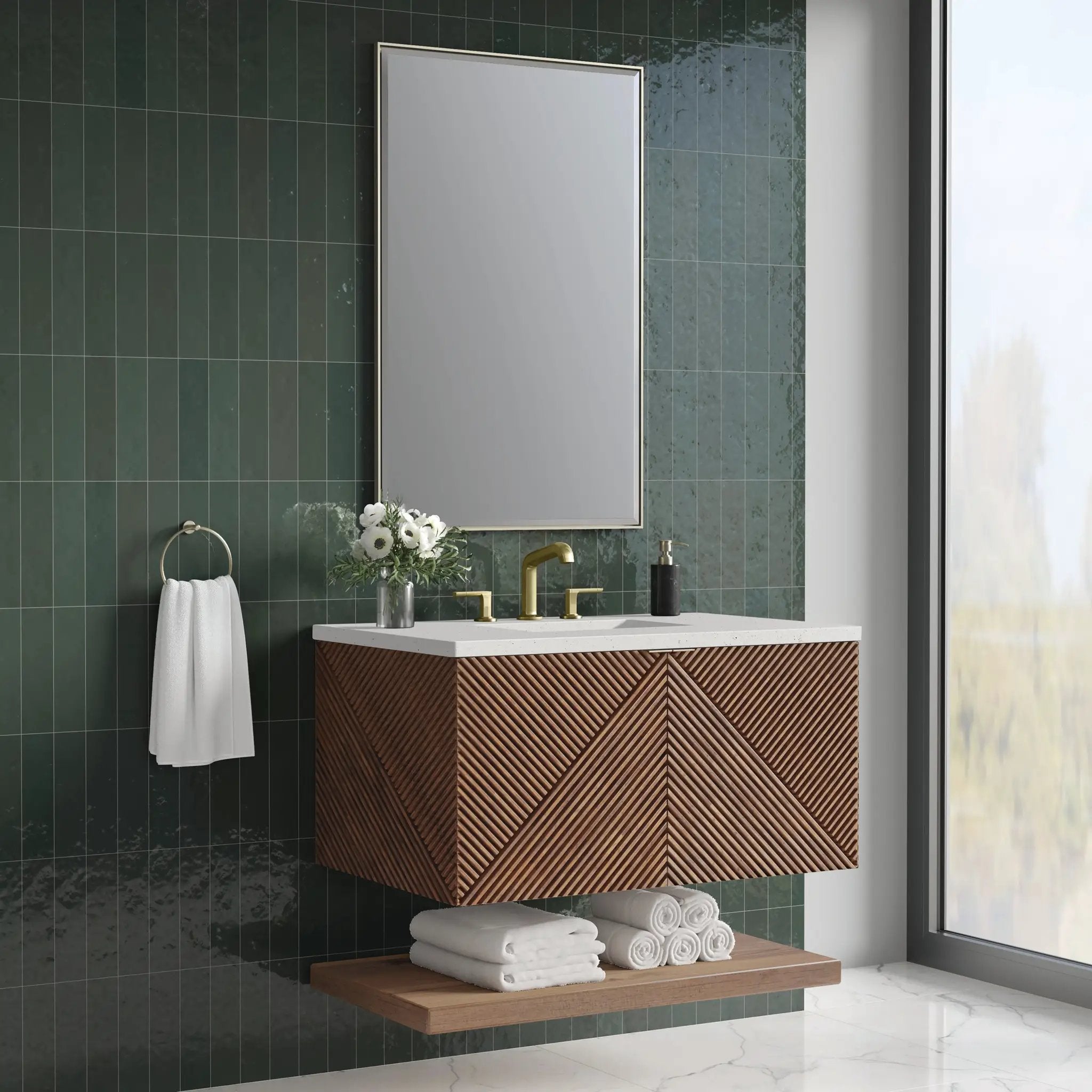 chestnut vanity