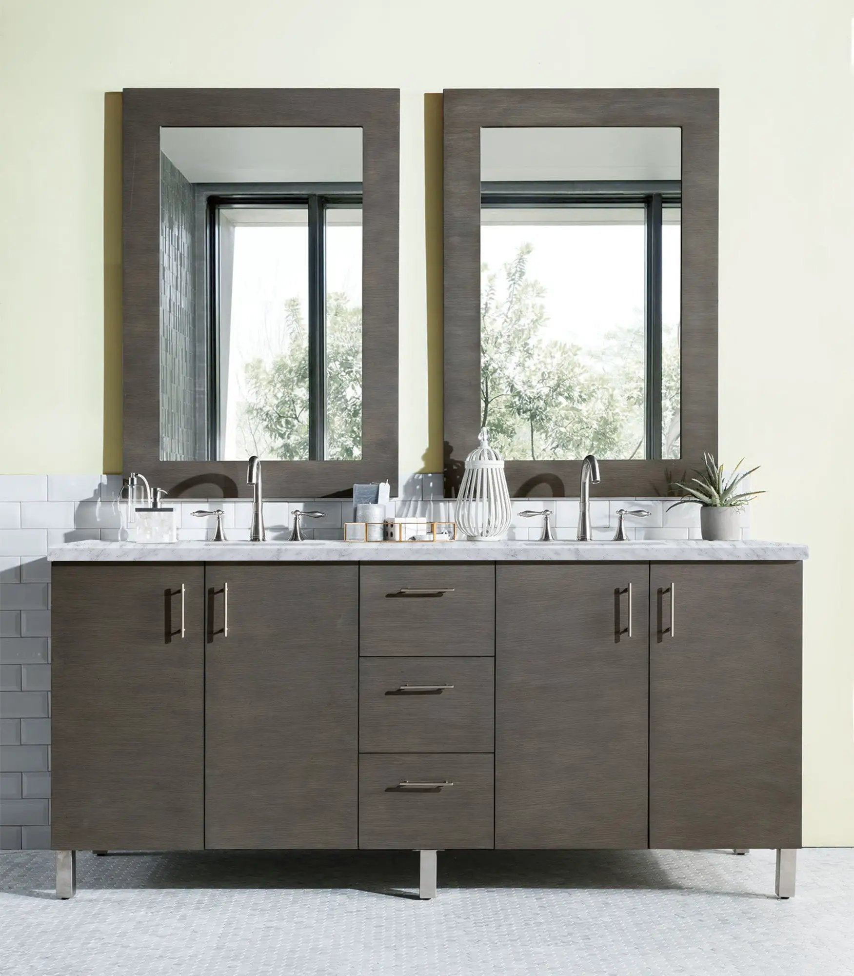 silver oak vanity