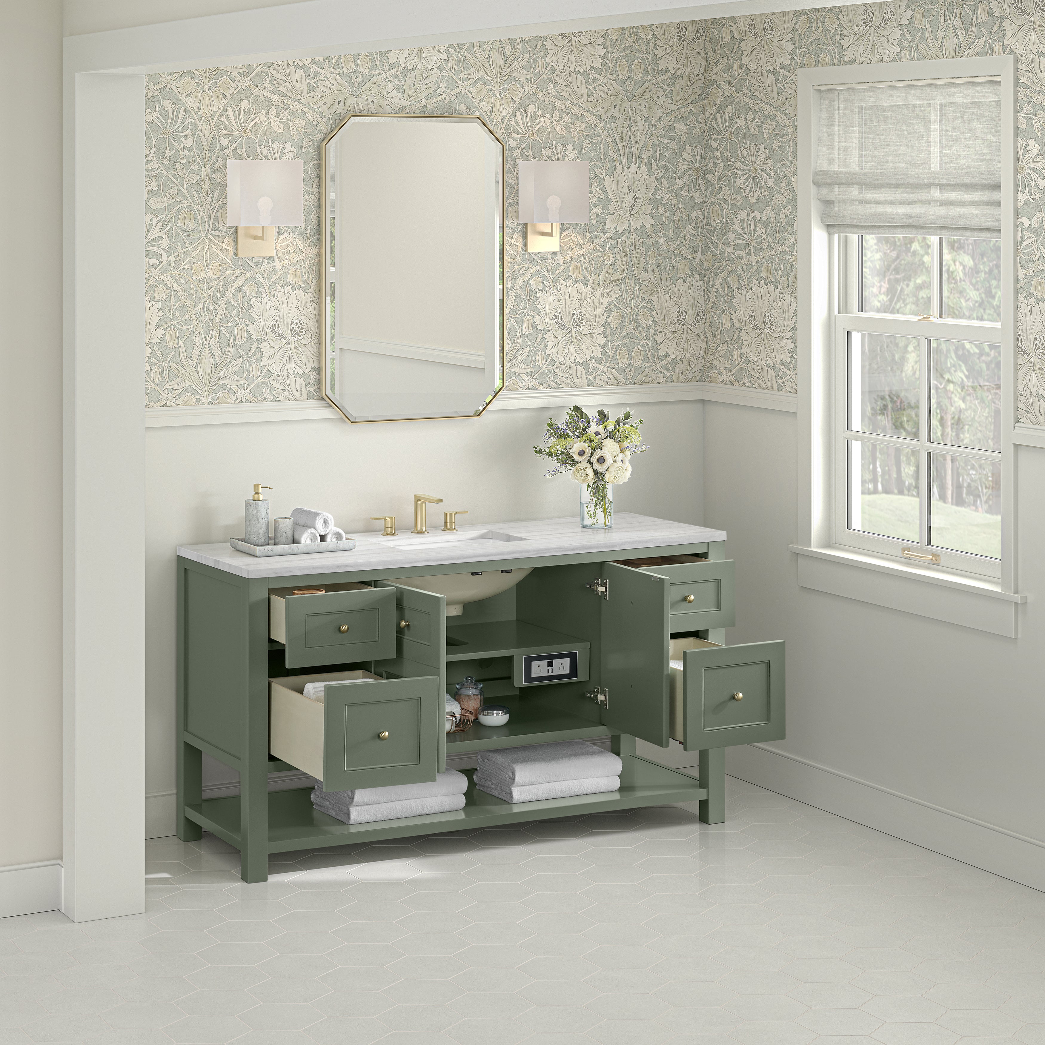 arctic fall solid surface top vanity