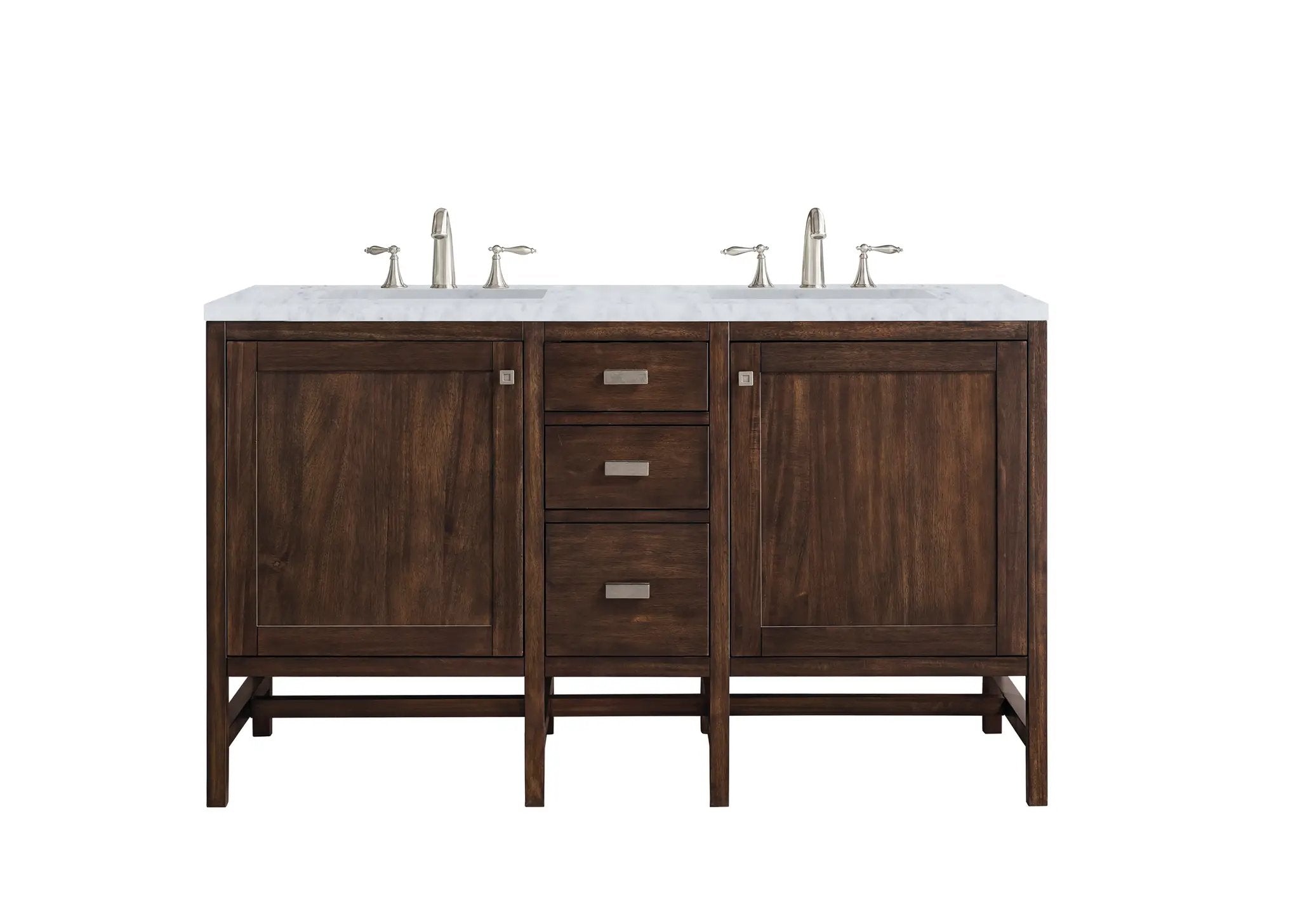 James Martin Addison 60" Double Vanity Set - Mid-Century Acacia by James Martin Vanities