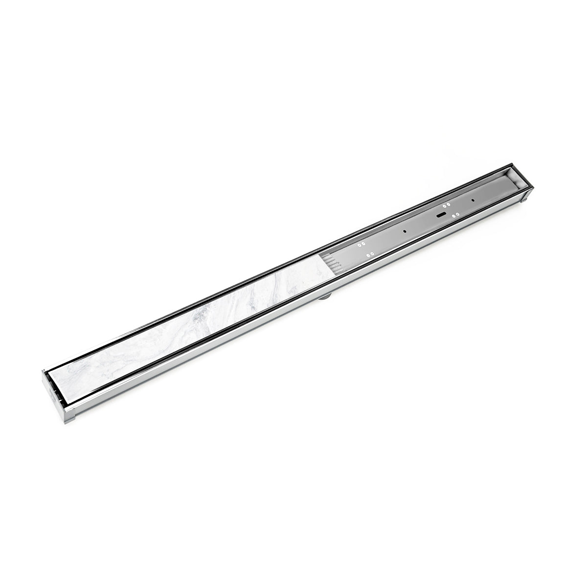 polished stainless linear drain kit