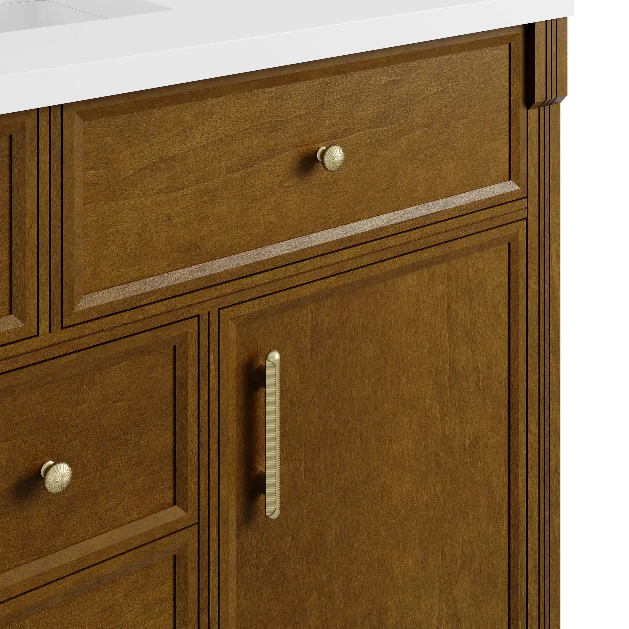 honey oak vanity