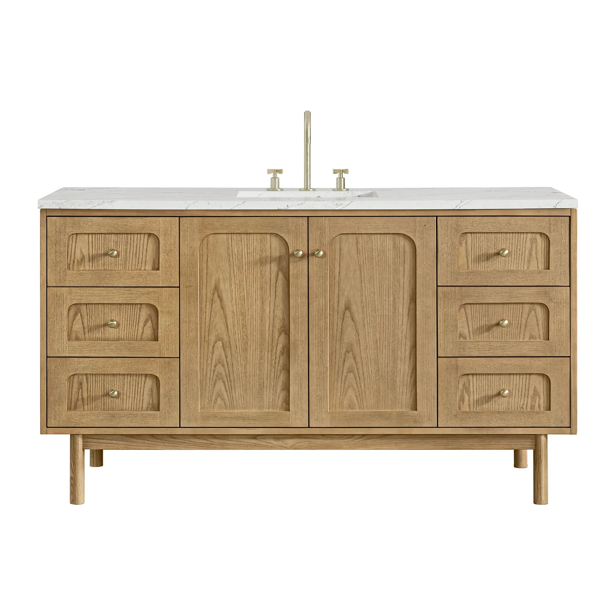 James Martin Laurent 60" Single Vanity Set - Light Natural Oak by James Martin Vanities