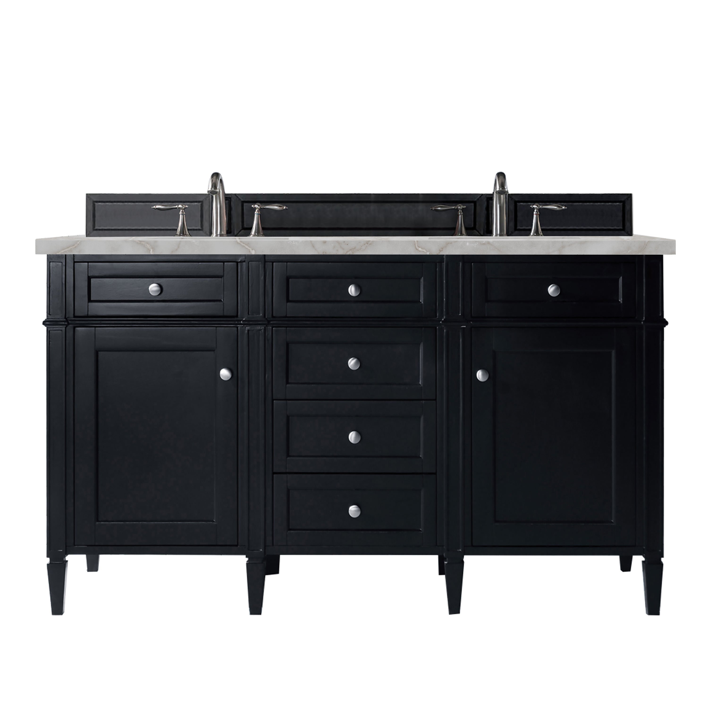 James Martin Vanities Brittany 60" Double Vanity - Black Onyx