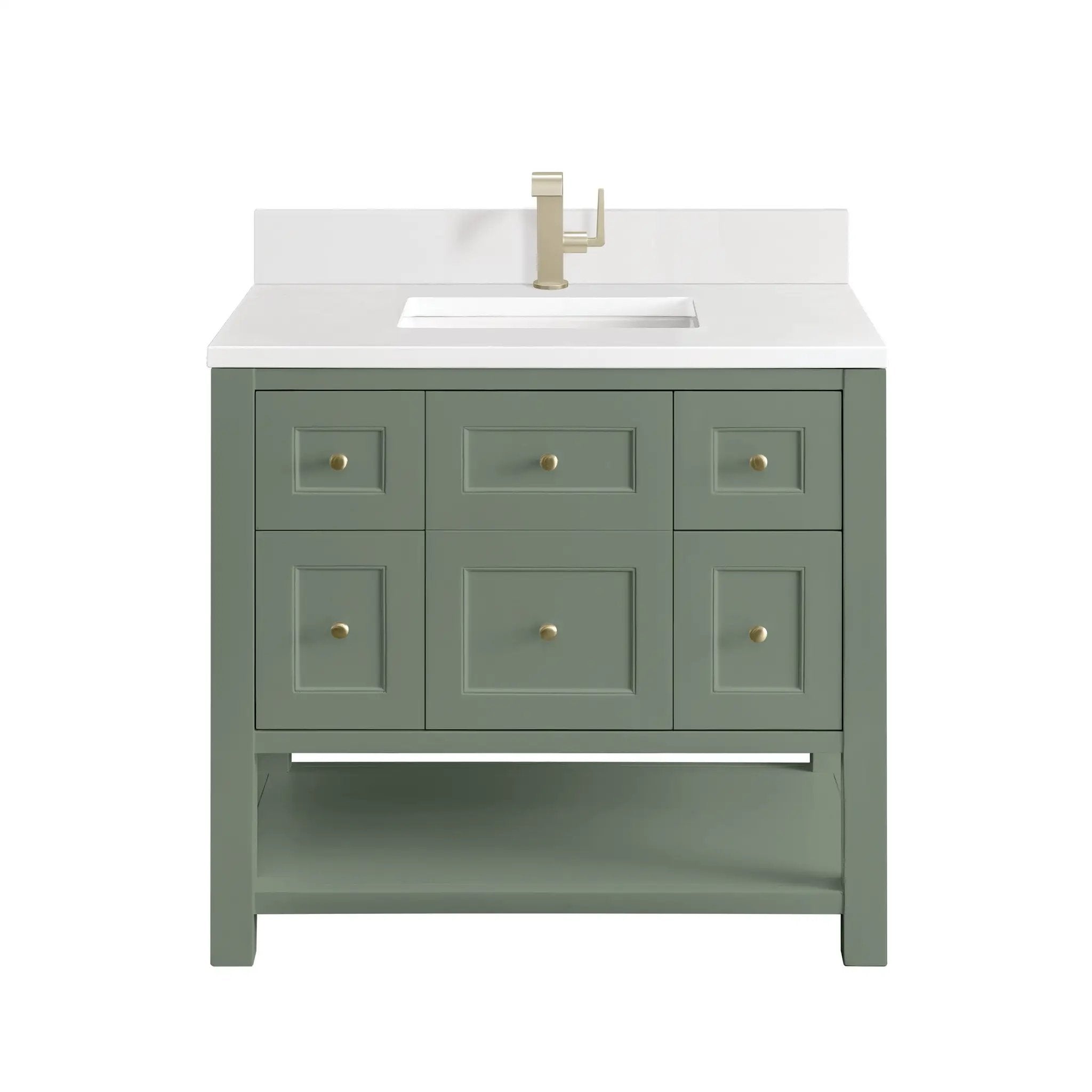 James Martin Breckenridge 36" Single Vanity Set - Smokey Celadon by James Martin Vanities
