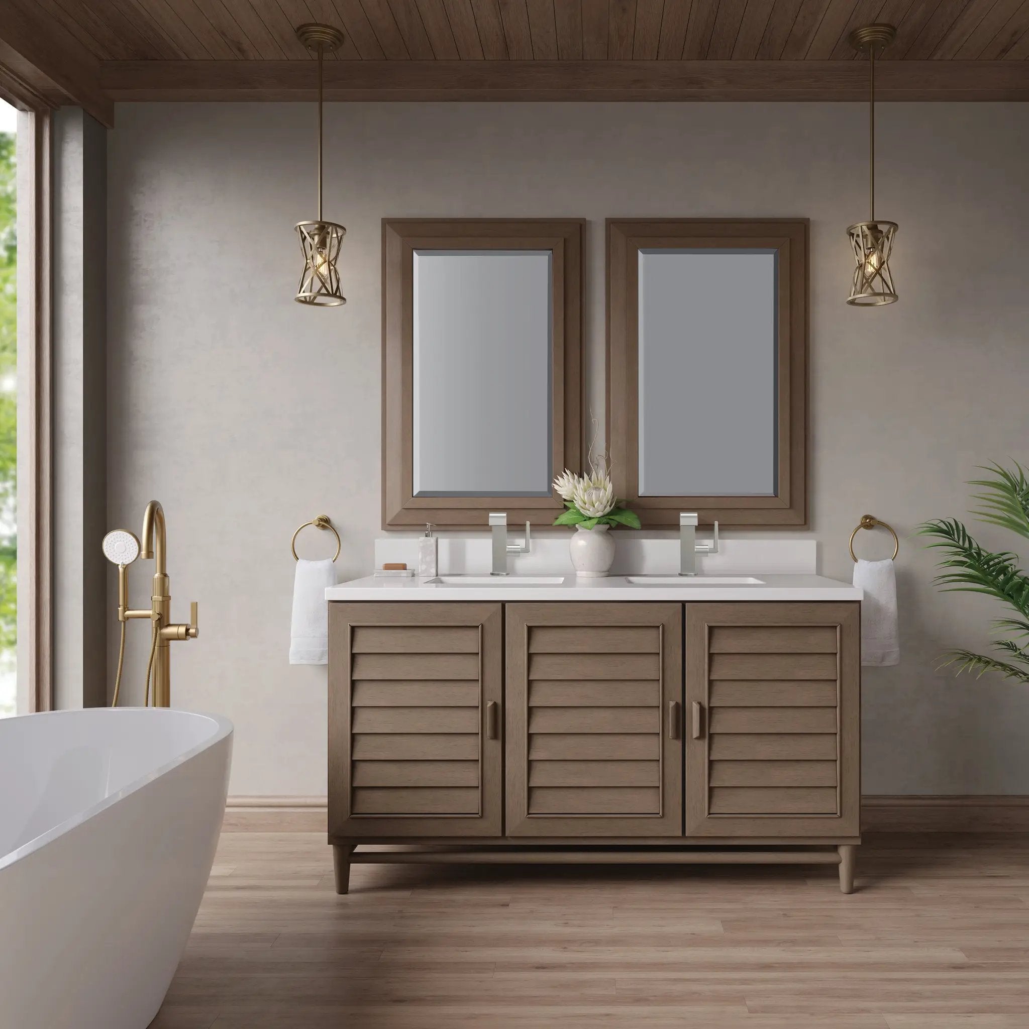 whitewashed walnut vanity